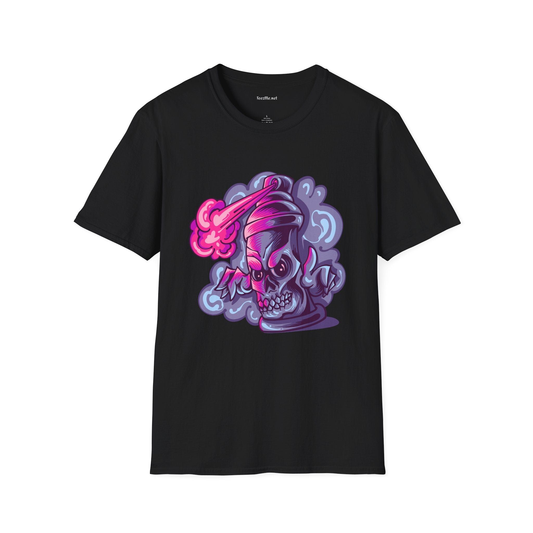 Skull Street Art Unisex Softstyle T-Shirt 100% Cotton