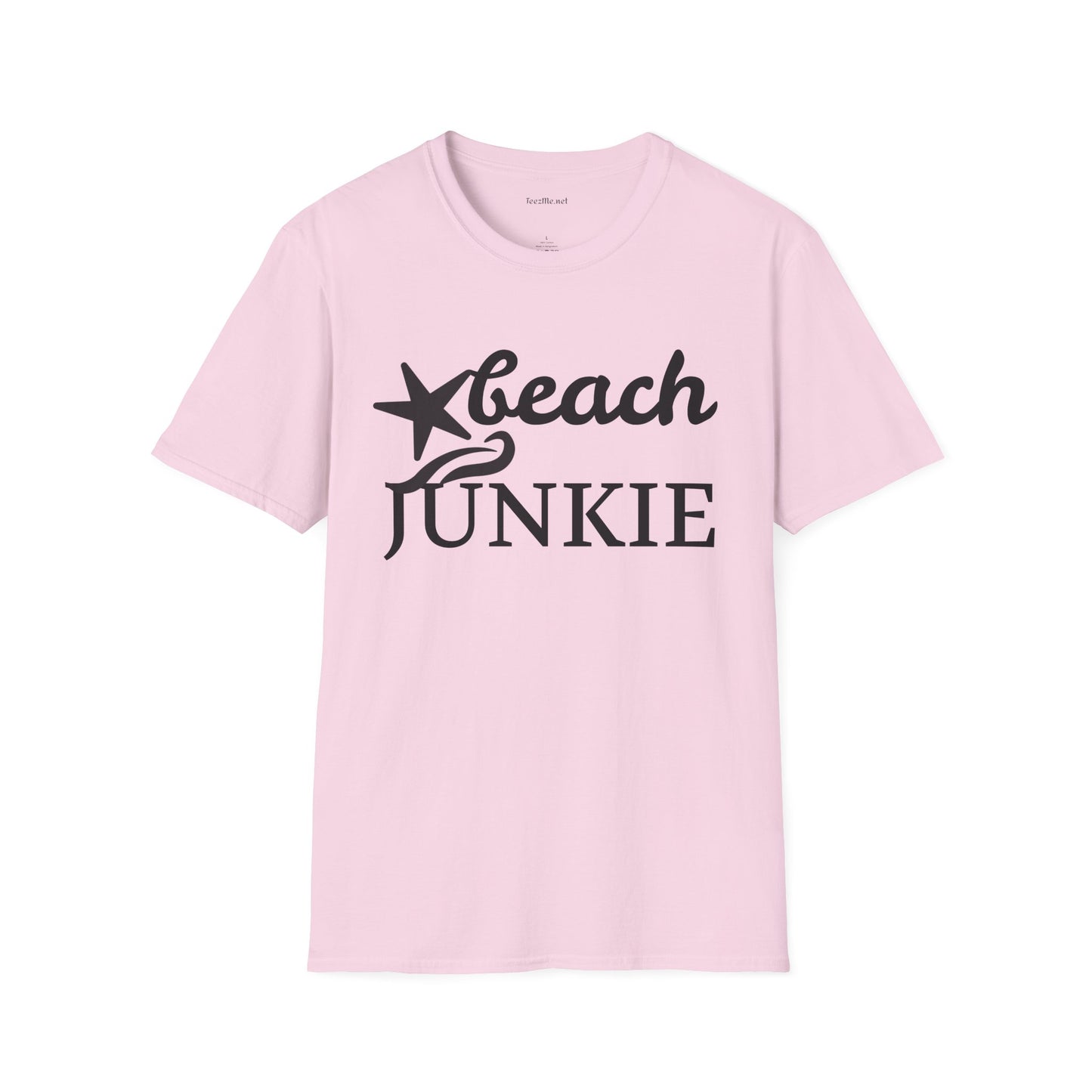 Beach Junkie with Starfish Unisex Softstyle T-Shirt 100% Cotton Graphic