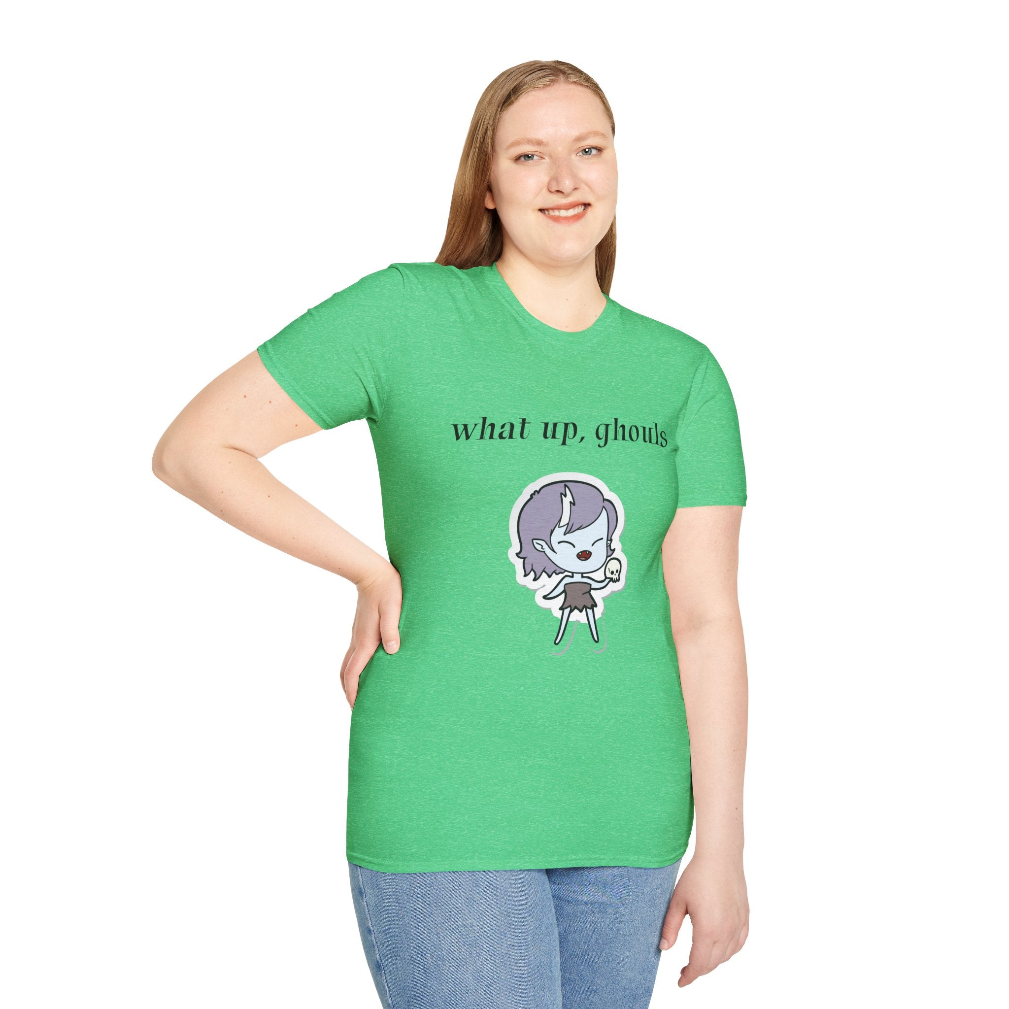 What up, ghouls - Unisex Softstyle T-Shirt 100% Cotton Graphic
