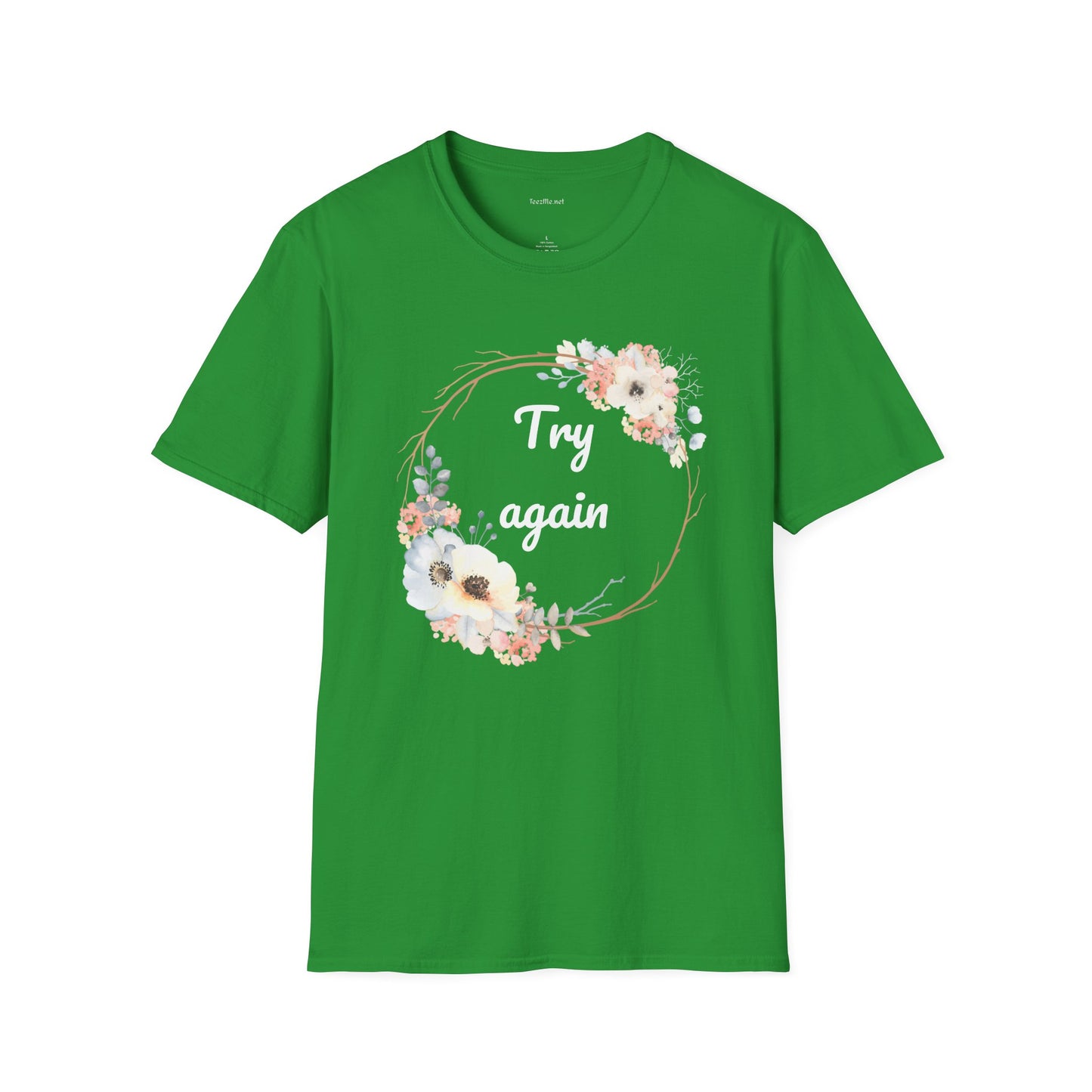 Try again - Unisex Softstyle T-Shirt 100% Cotton Graphic
