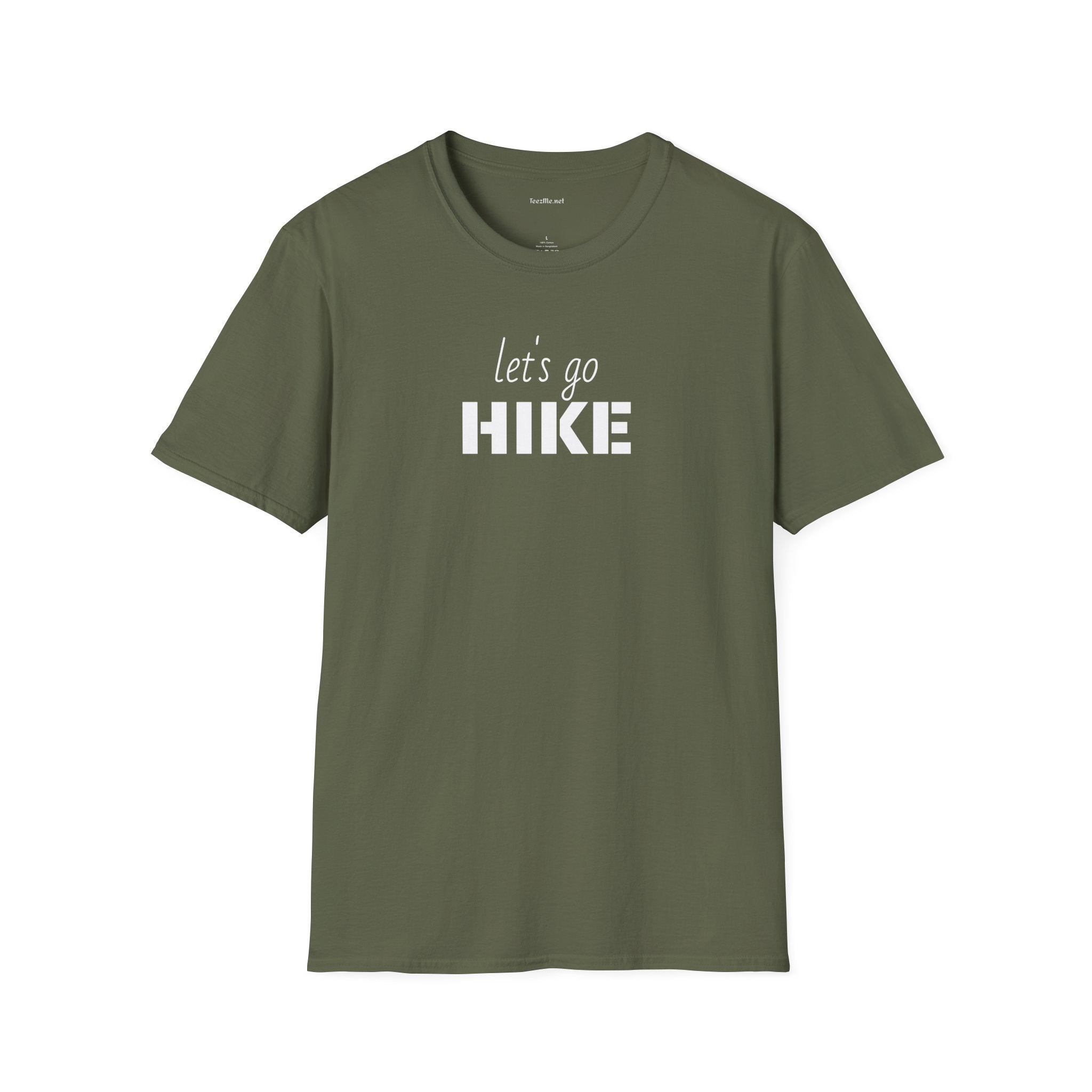 let's go HIKE - Unisex Softstyle T-Shirt 100% Cotton Graphic
