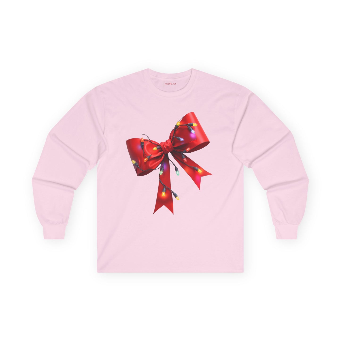 Red Bow with Lights Unisex Ultra Cotton Long Sleeve Tee