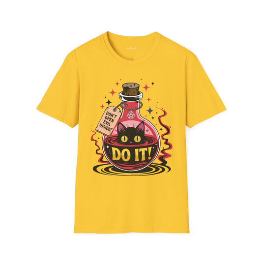 Evil Cat Inside Unisex Softstyle T-Shirt 100% Cotton Graphic