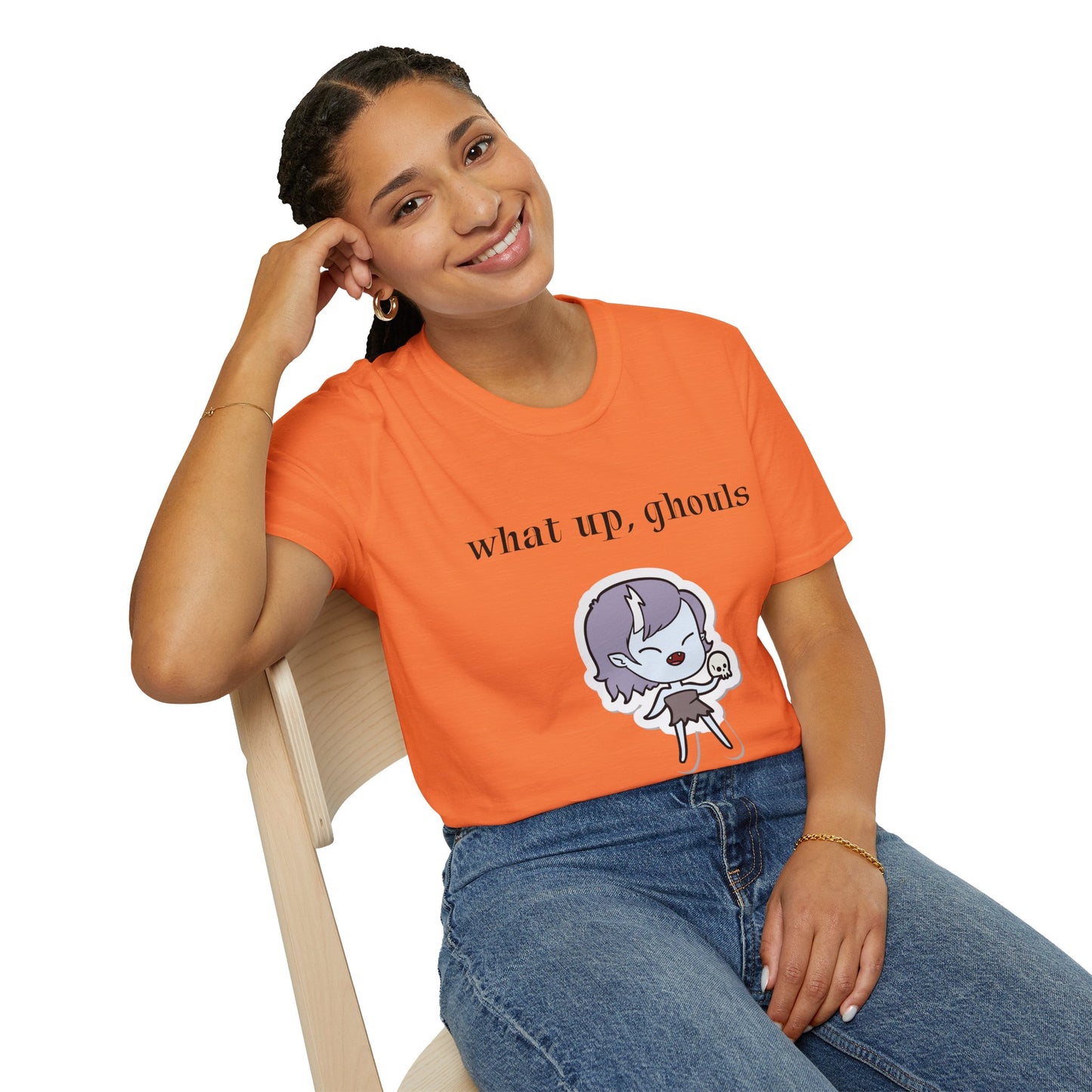 What up, ghouls - Unisex Softstyle T-Shirt 100% Cotton Graphic