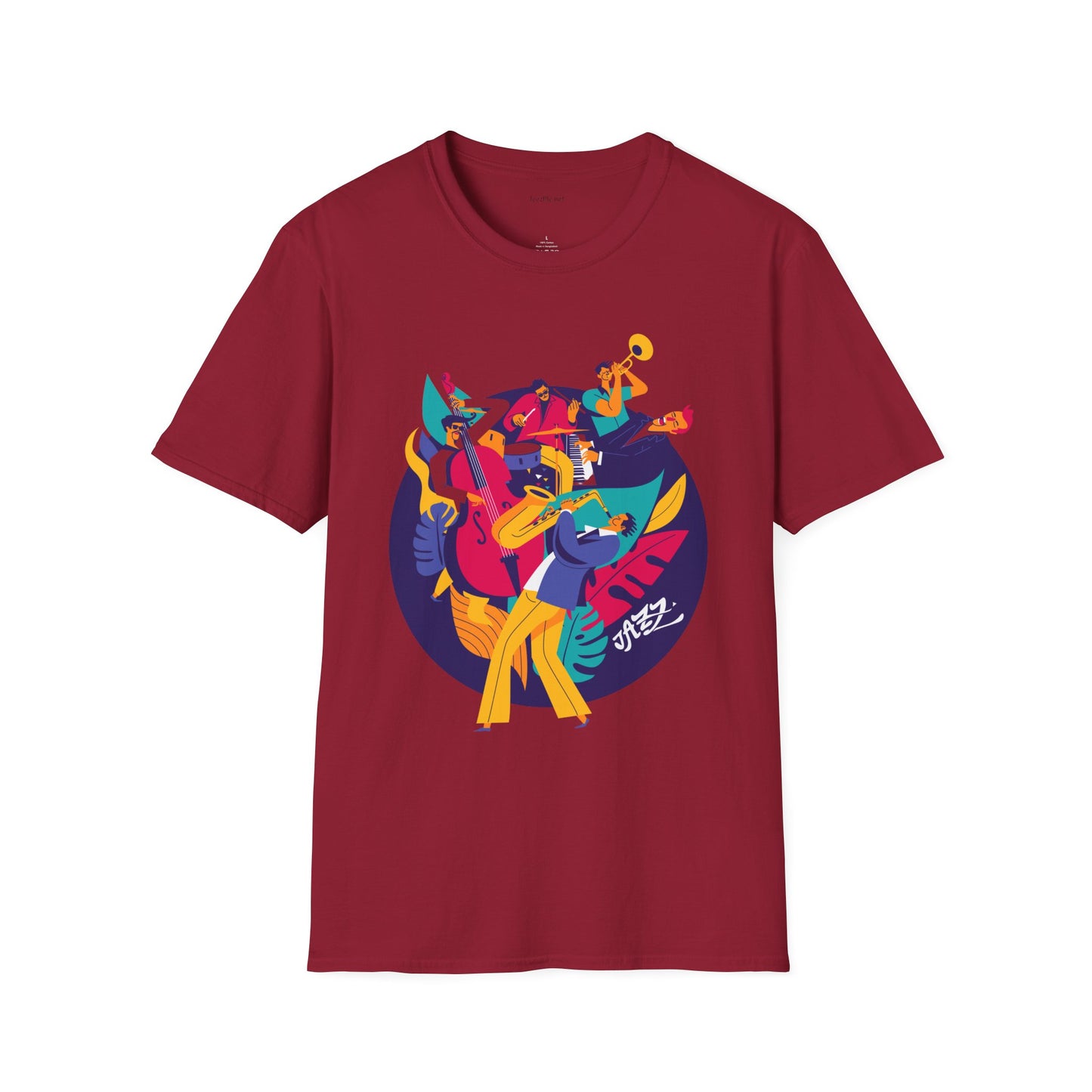 Jazz Music Unisex Softstyle T-Shirt 100% Cotton Graphic