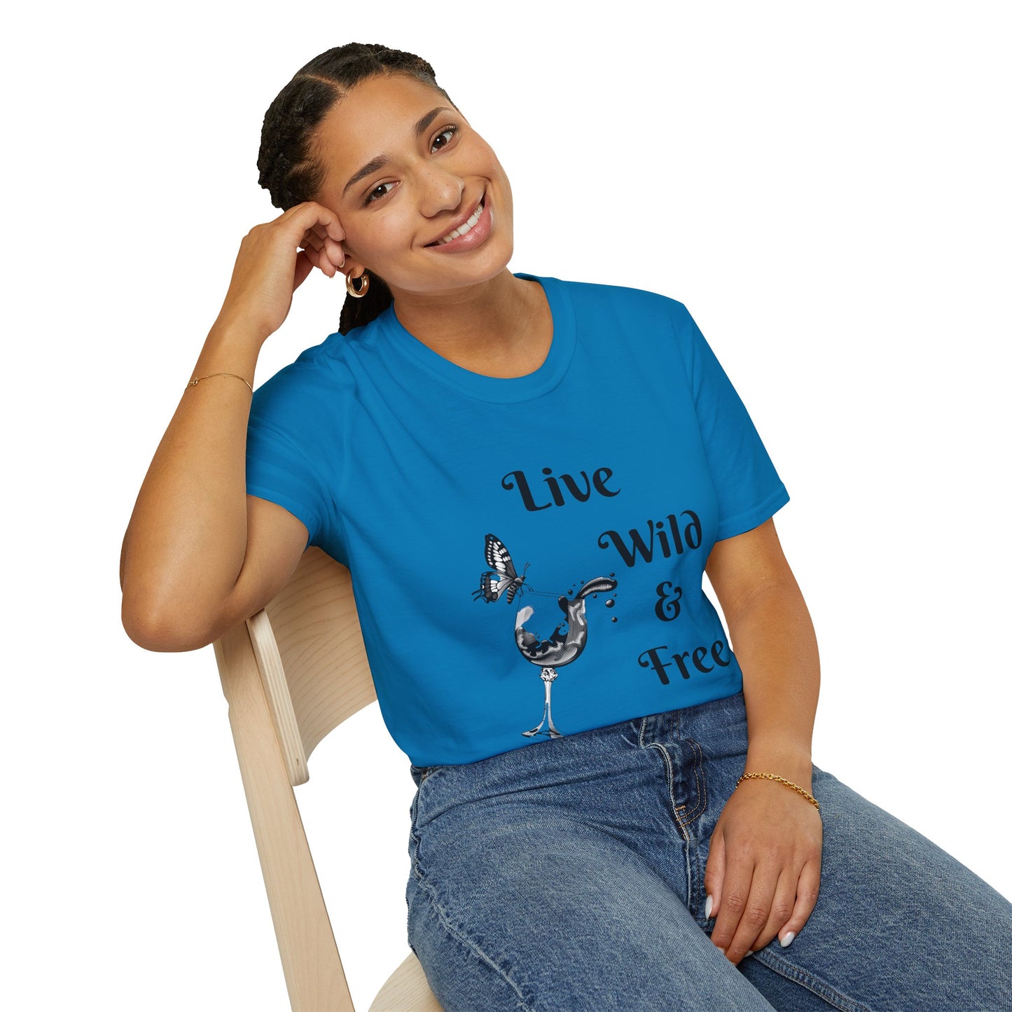 Live Wild & Free -  Unisex Softstyle T-Shirt 100% Cotton Graphic