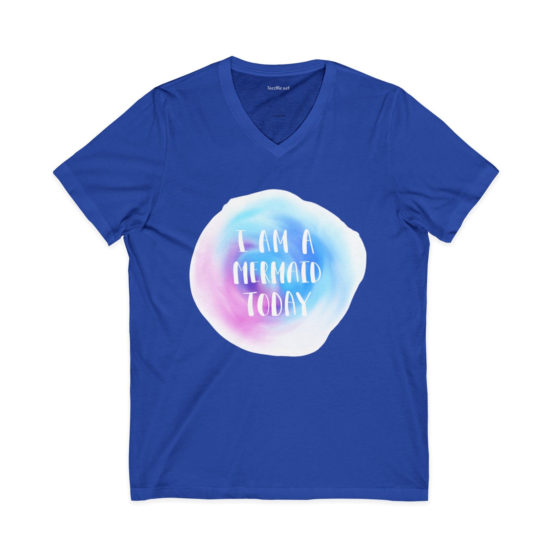 I am a mermaid today - Unisex Jersey Short Sleeve V-Neck Tee