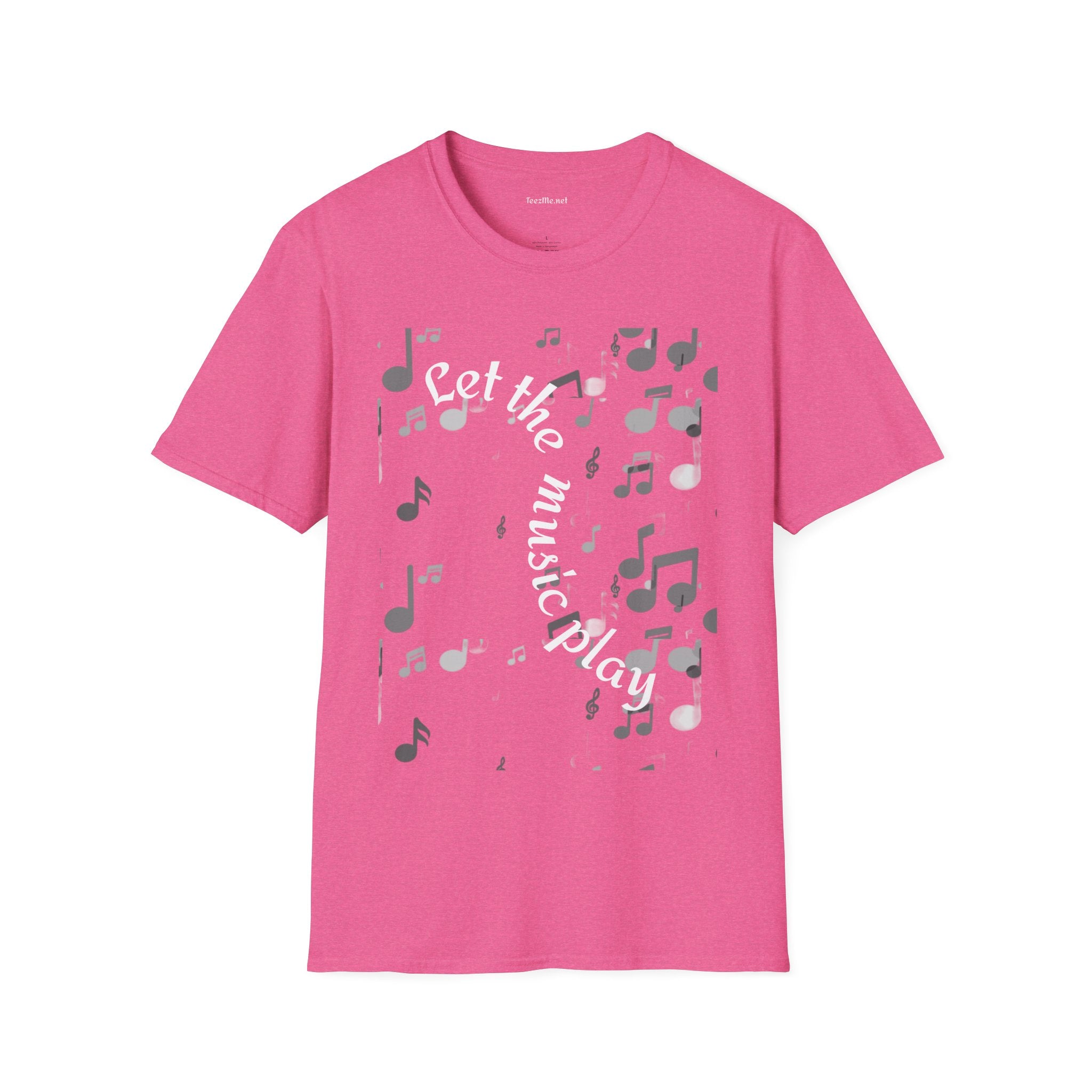 Let the music play - Unisex Sofy-Style Cotton Tee 100% Cotton