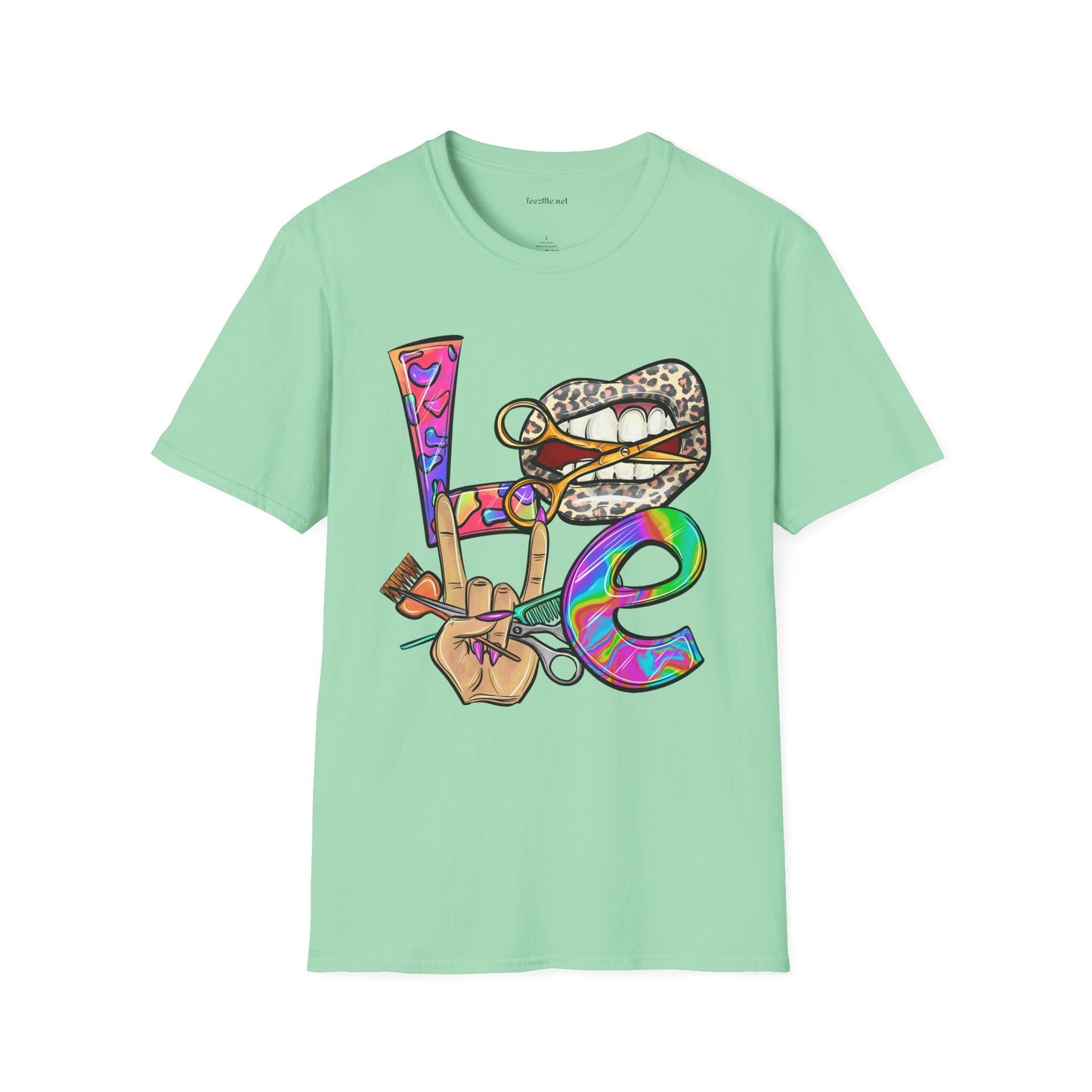 Hairstylist Love Unisex Softstyle T-Shirt 100% Cotton Graphic