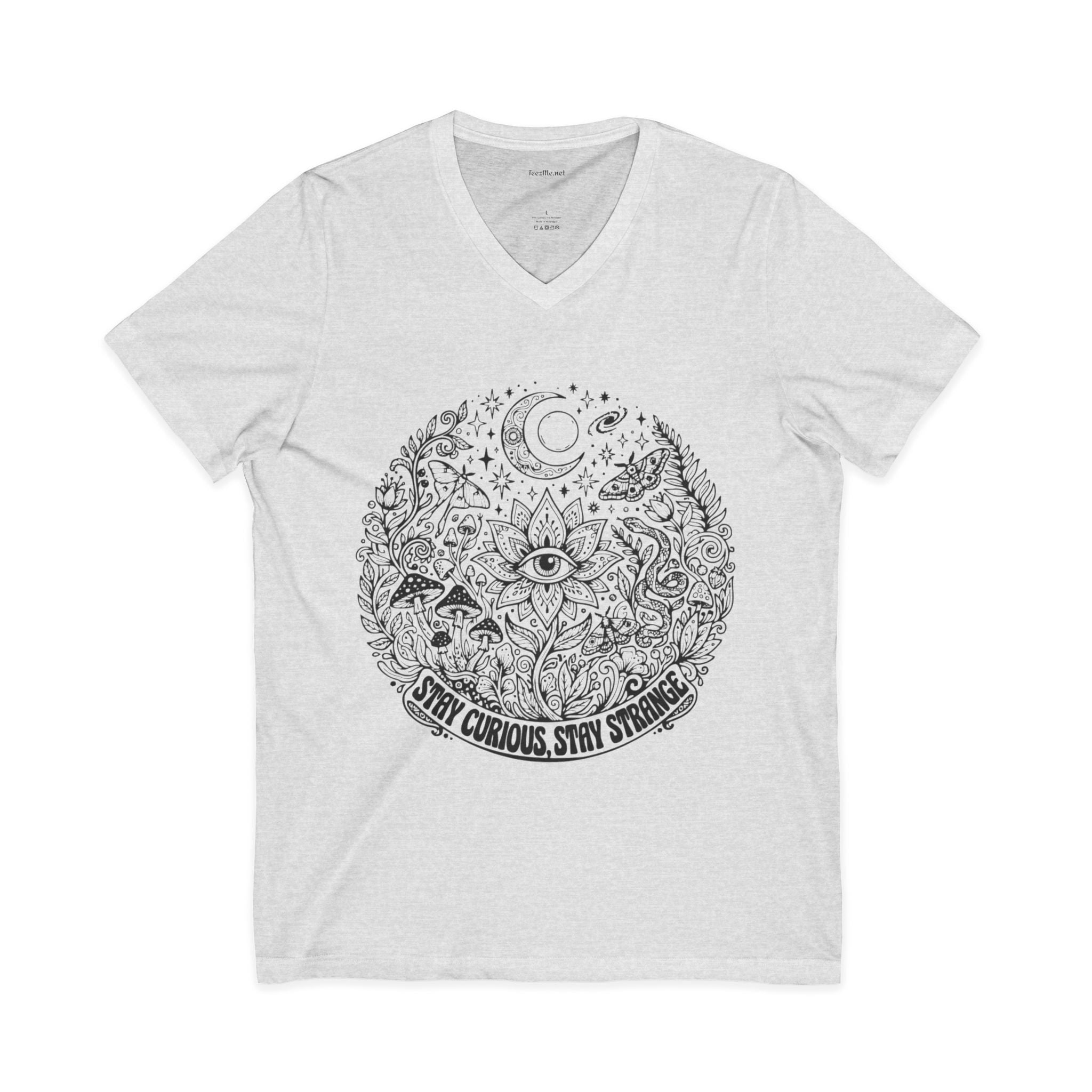 Stay Curious Stay Strong V-Neck Tee