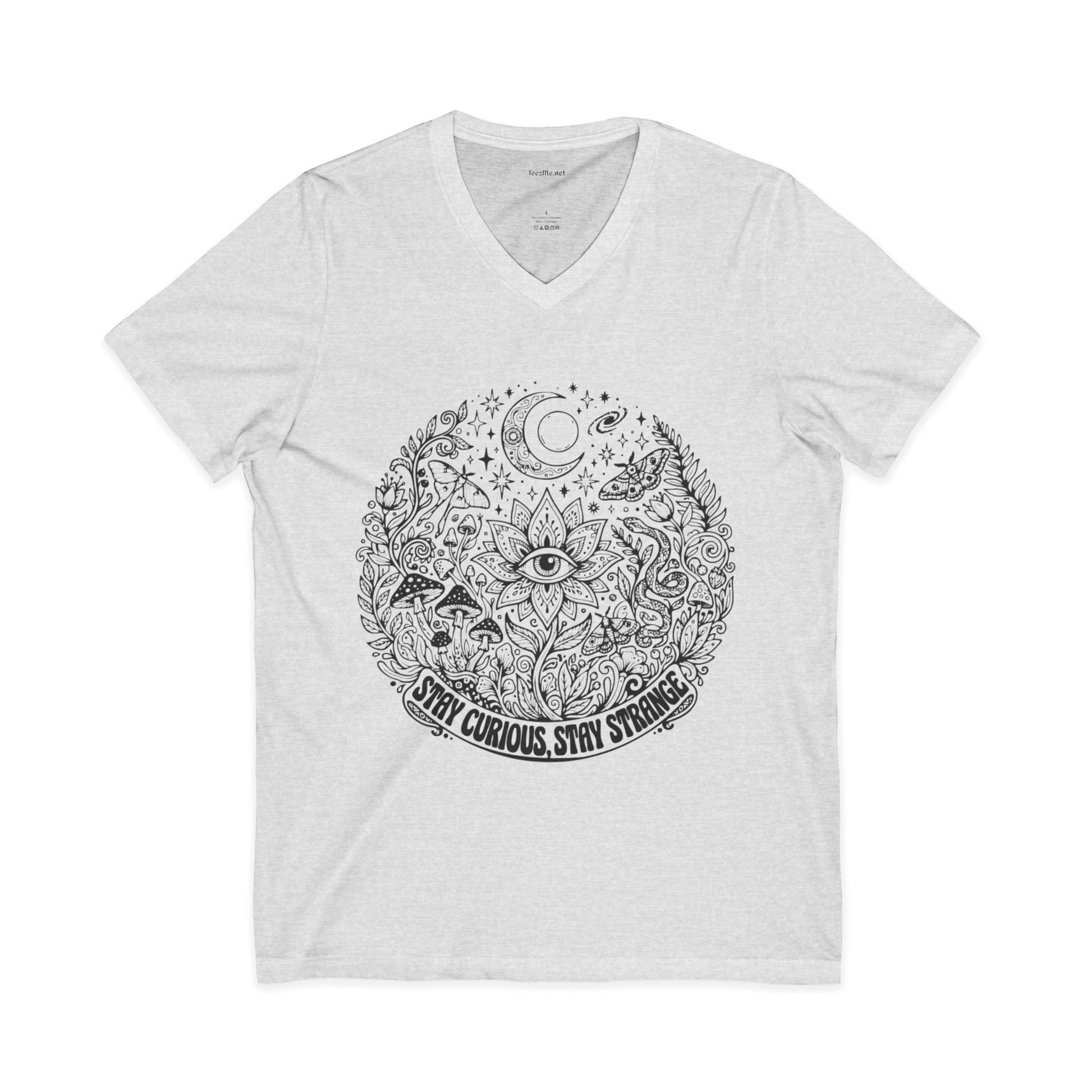 Stay Curious Stay Strong V-Neck Tee