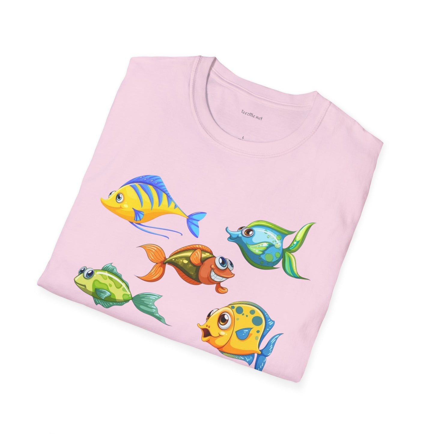 Fish (illustration) - Unisex Softstyle T-Shirt 100% Cotton Graphic