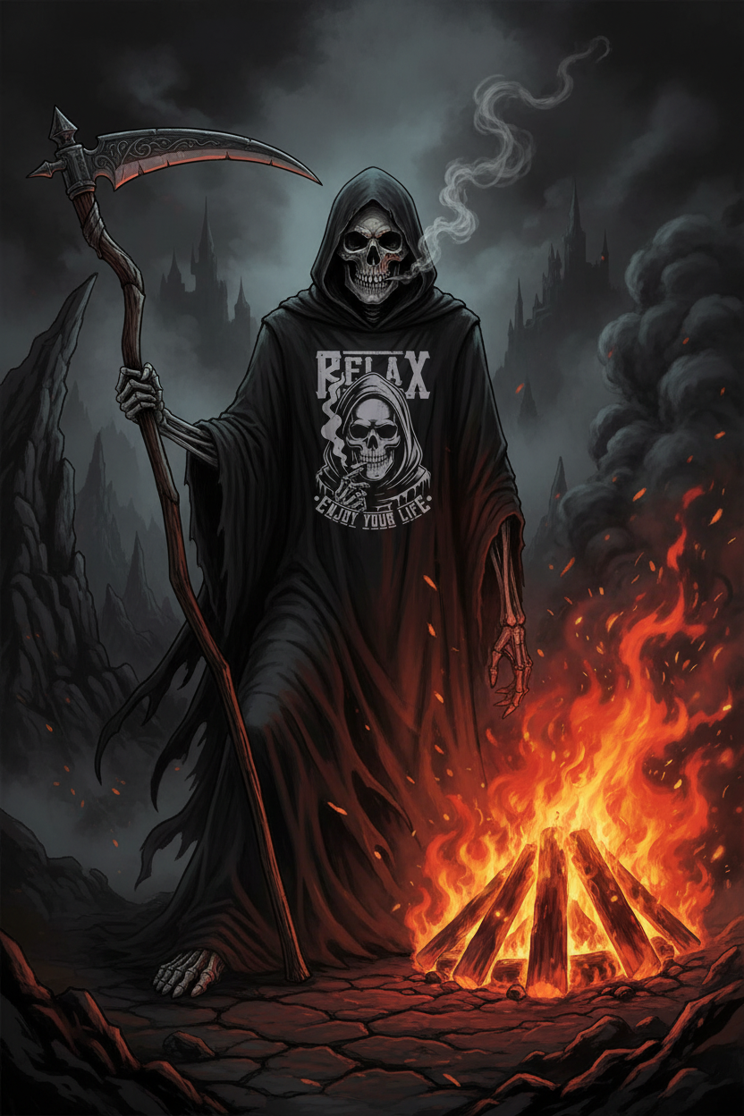 Relax, Enjoy Your Life Skull T-Shirt