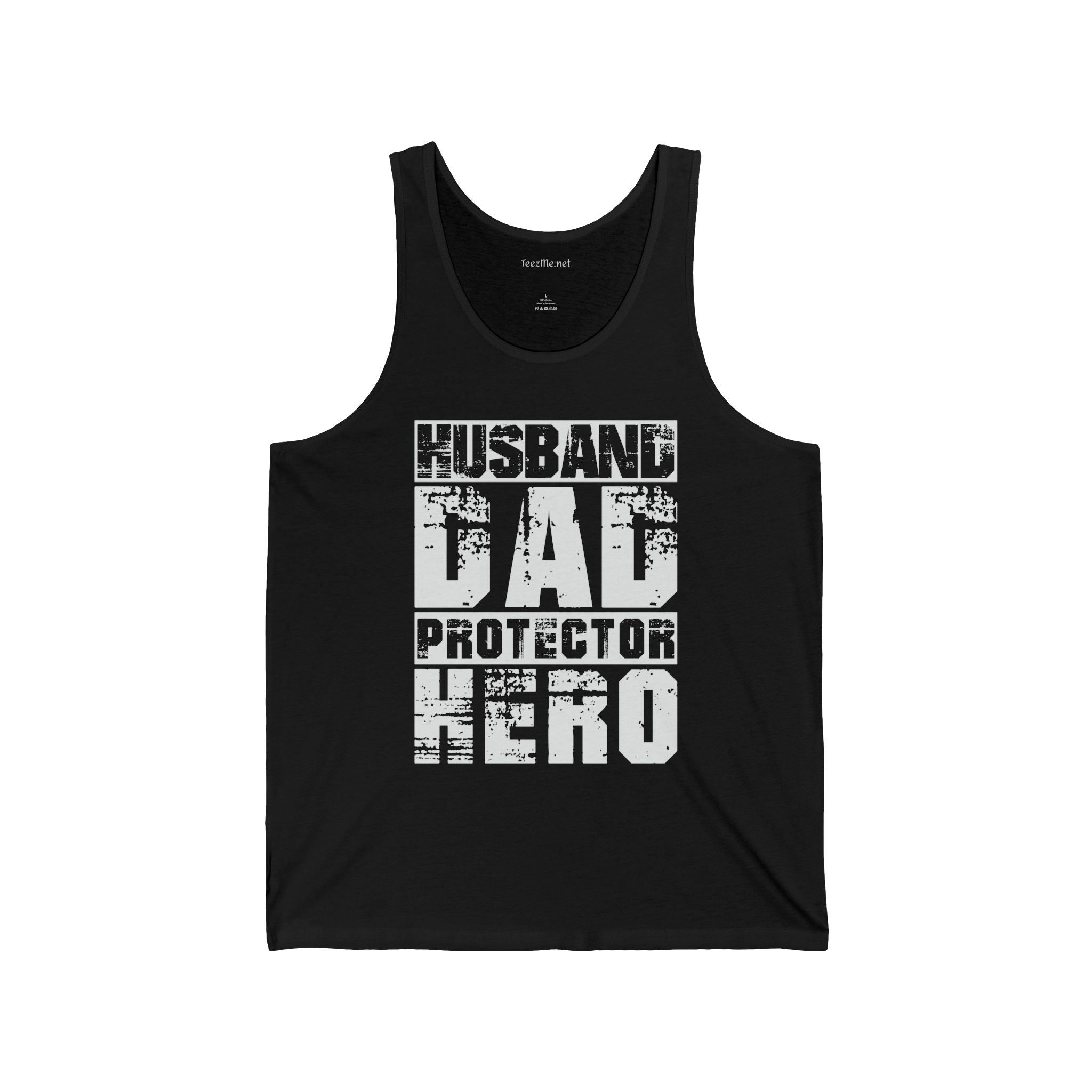 Husband Dad Protector Hero Unisex Jersey Tank