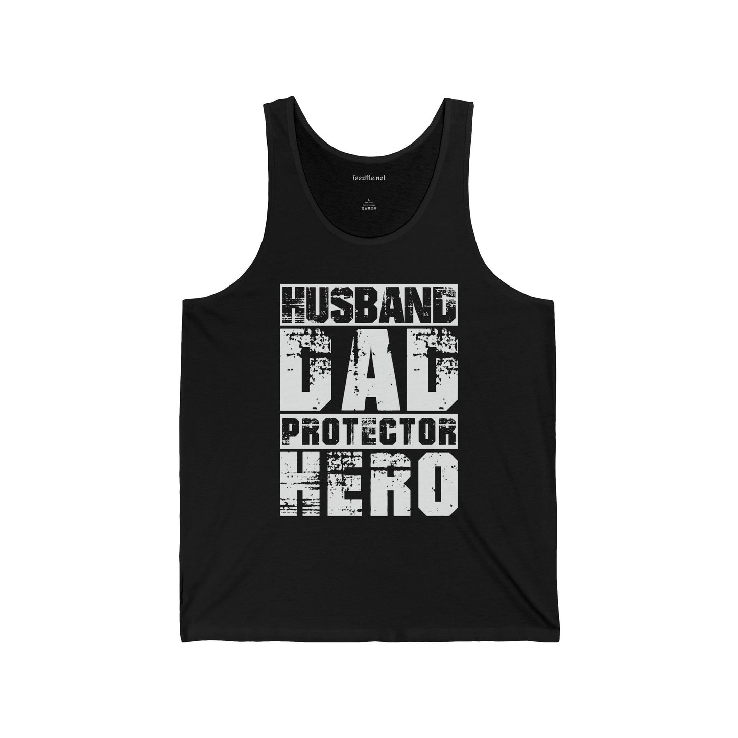 Husband Dad Protector Hero Unisex Jersey Tank