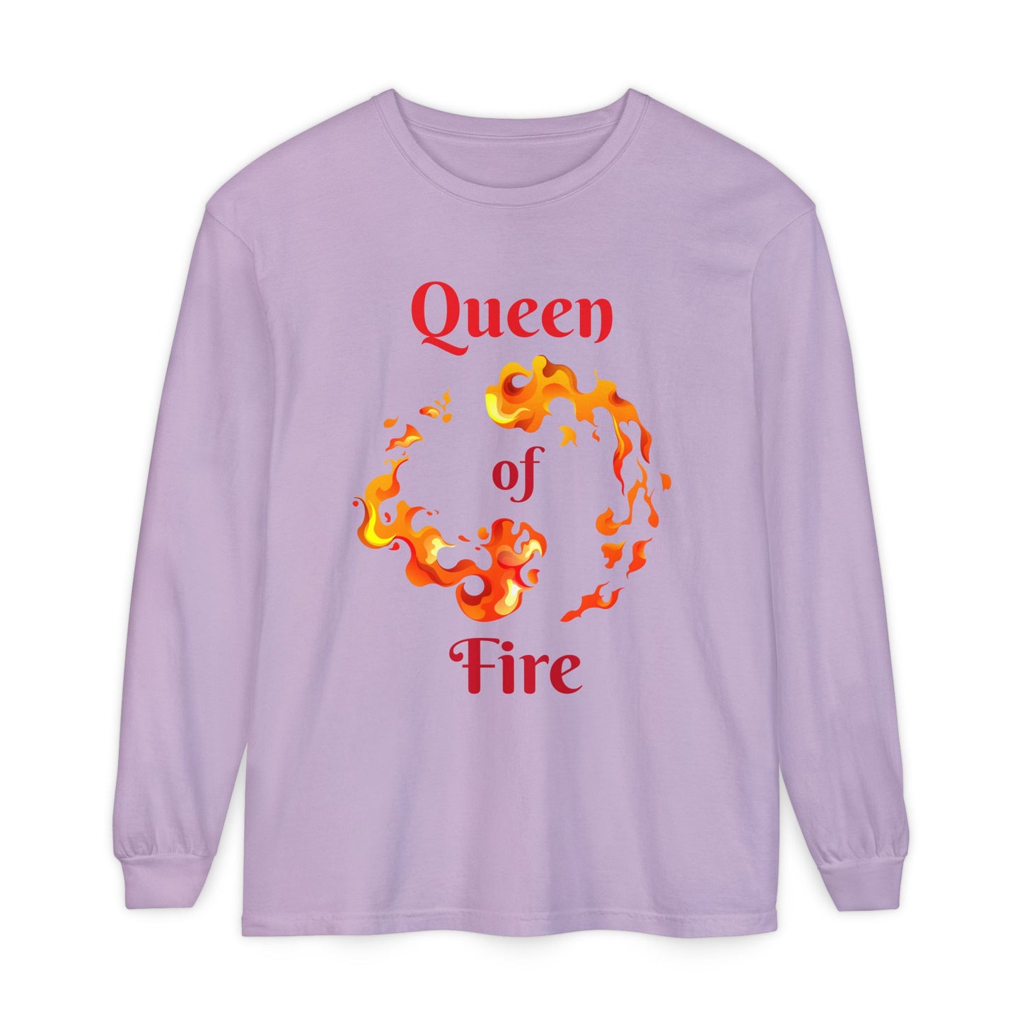 Queen of Fire - Unisex Garment-dyed Long Sleeve T-Shirt