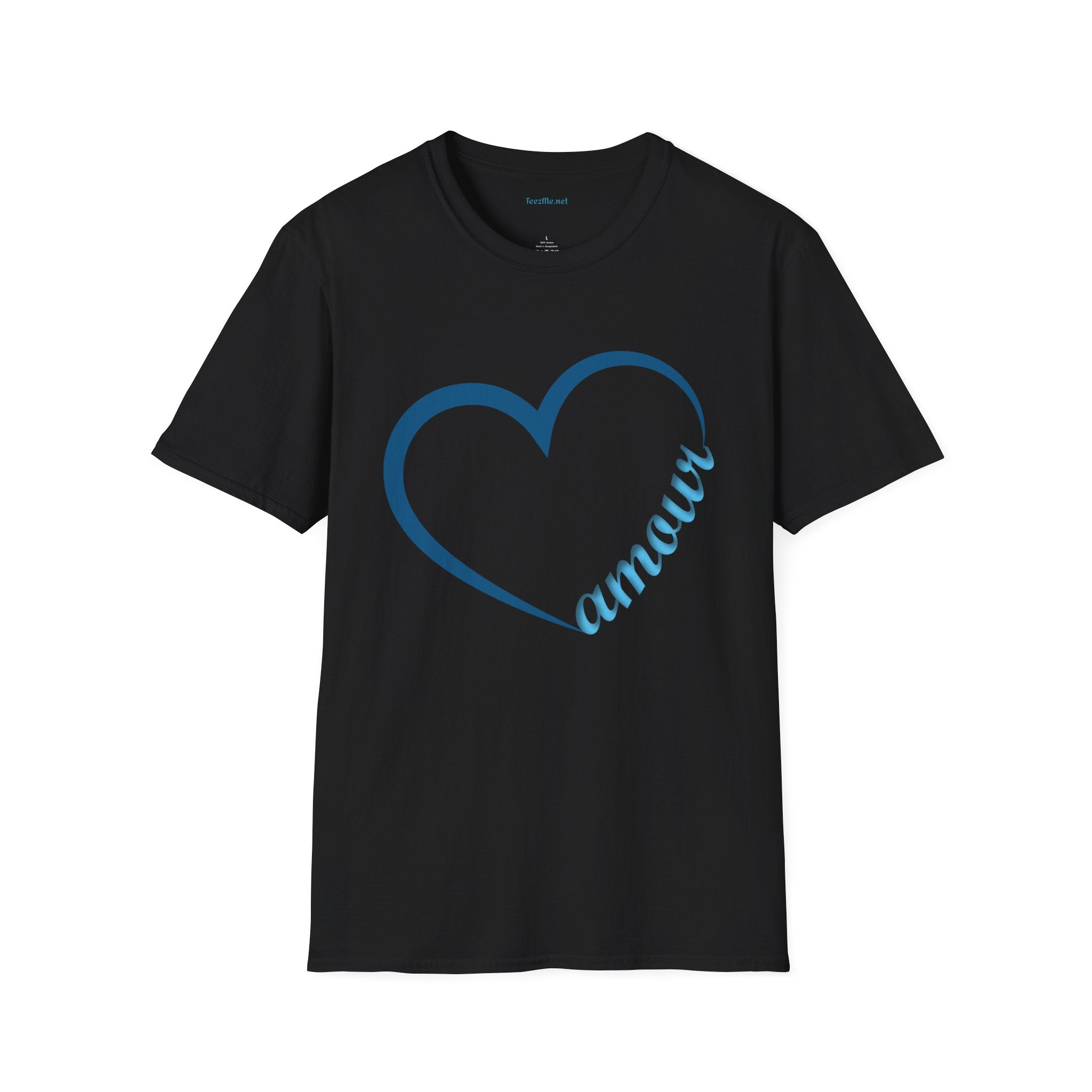 Amour (Turquoise) Unisex Softstyle T-Shirt 100% Cotton Graphic