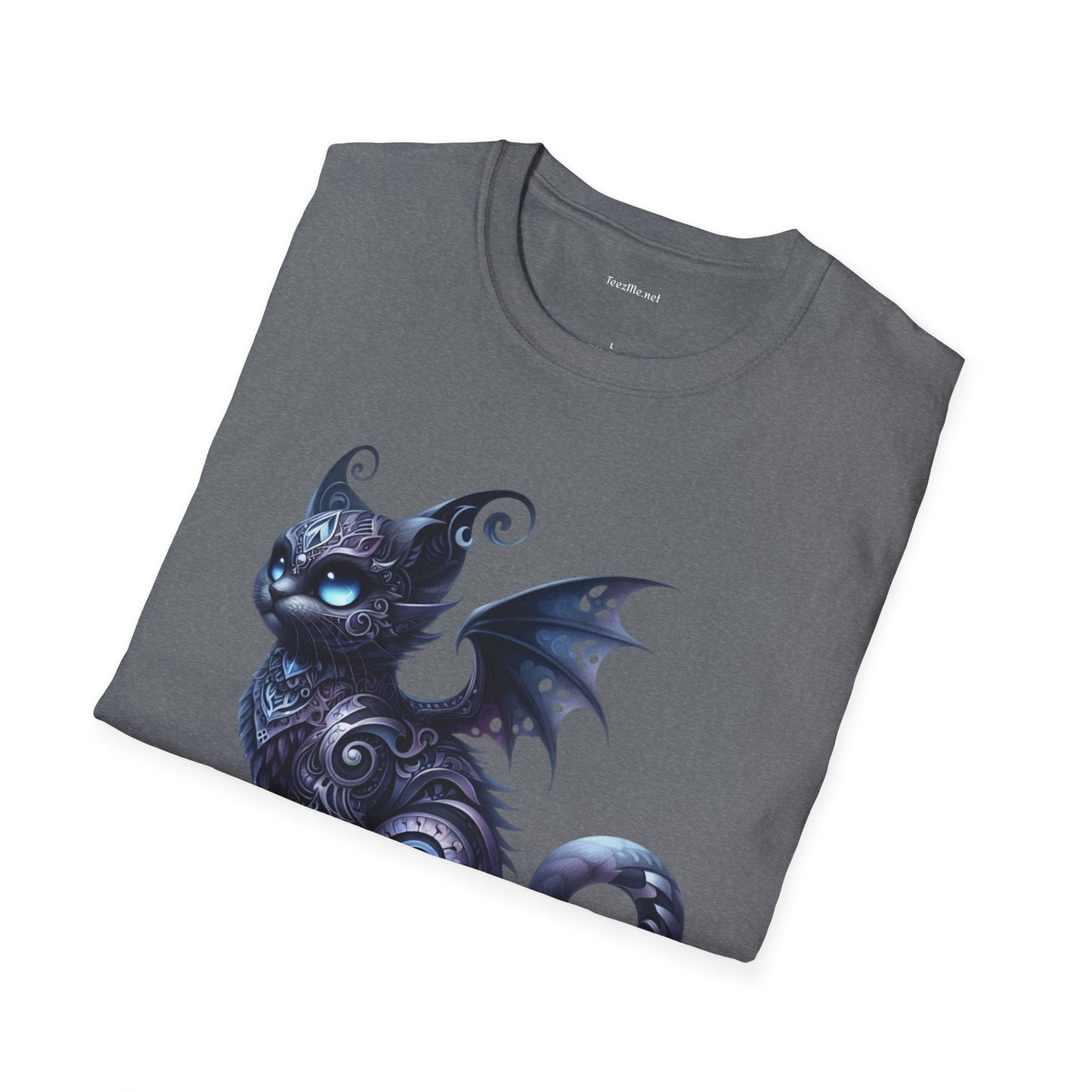 Black Fairy Cat -Shirt 100% Cotton Graphic