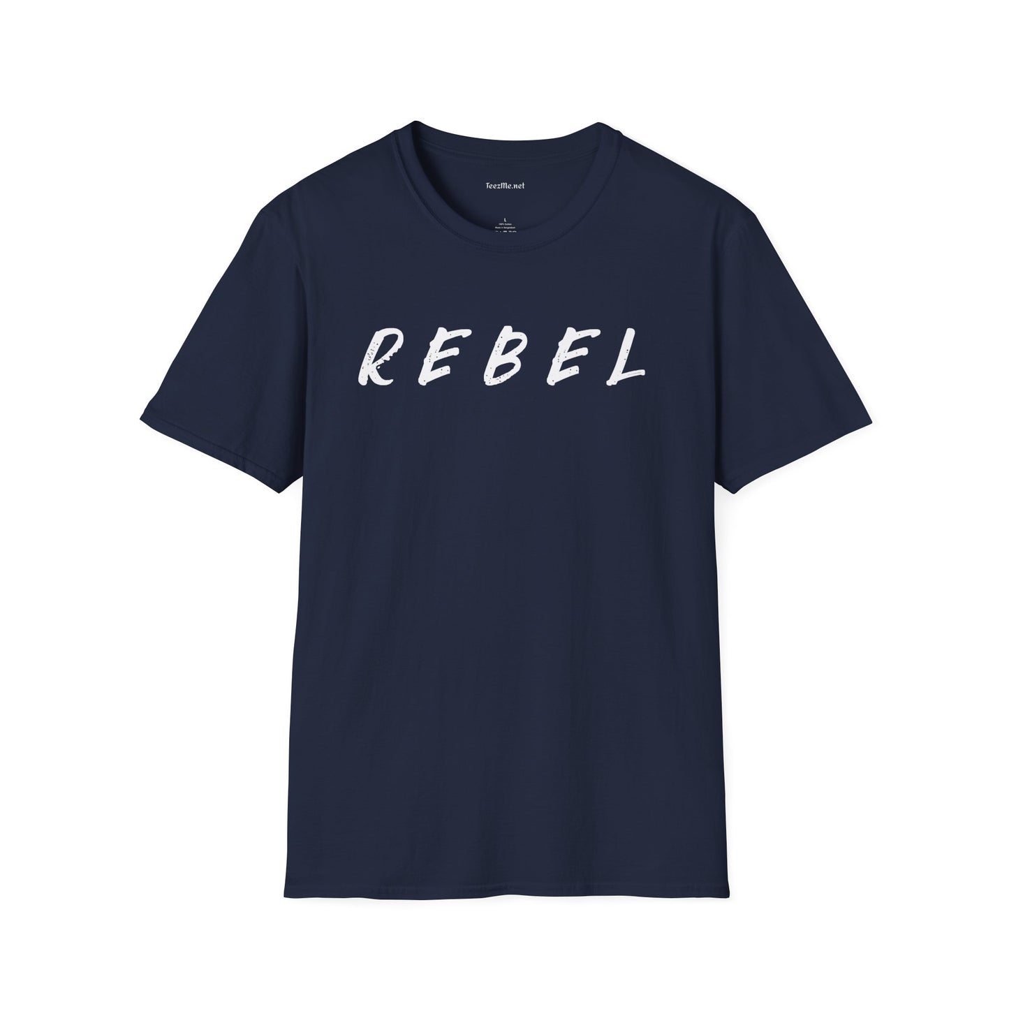 REBEL (white text) Unisex Softstyle T-Shirt 100% Cotton Graphic