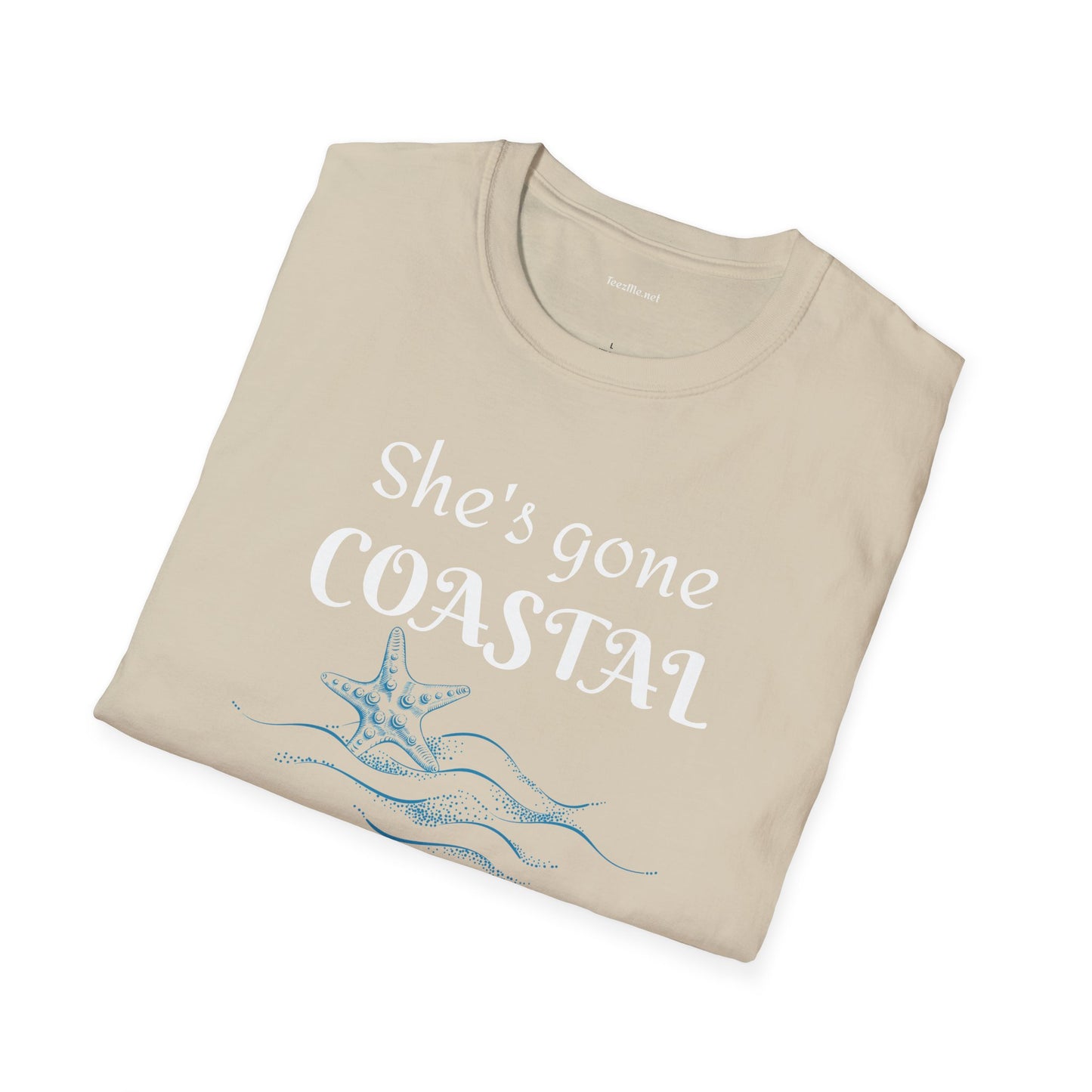 She's gone COASTAL - Unisex Softstyle T-Shirt 100% Cotton Graphic