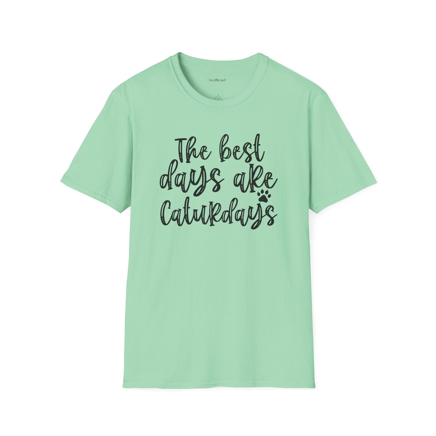 The best days are Caturdays Unisex SoftStyle T-Shirt 100% Cotton Graphic