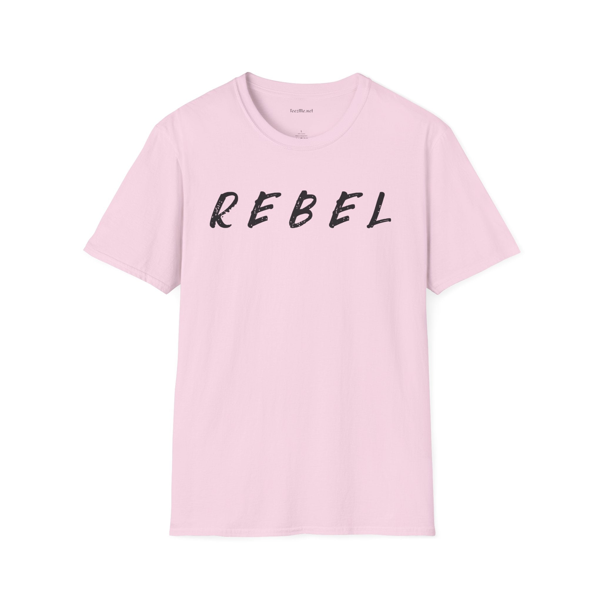 REBEL (black text) Unisex Softstyle T-Shirt 100% Cotton Graphic