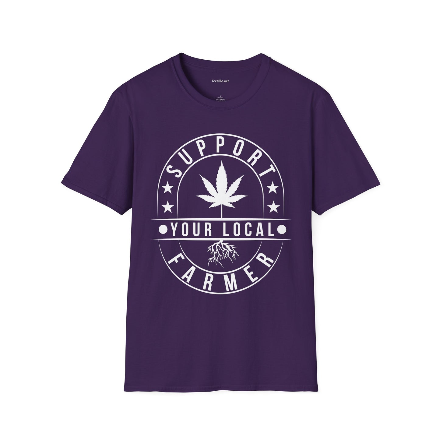 Support Your Local Farmer 420 Unisex Soft Style T-Shirt 100% Cotton Graphic