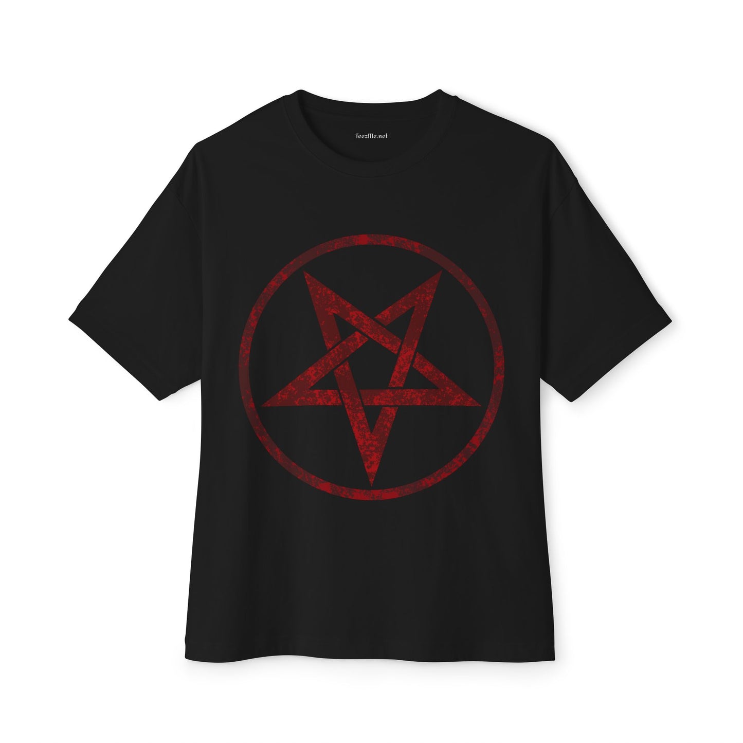 Red Pentagram Unisex Oversized Boxy Tee
