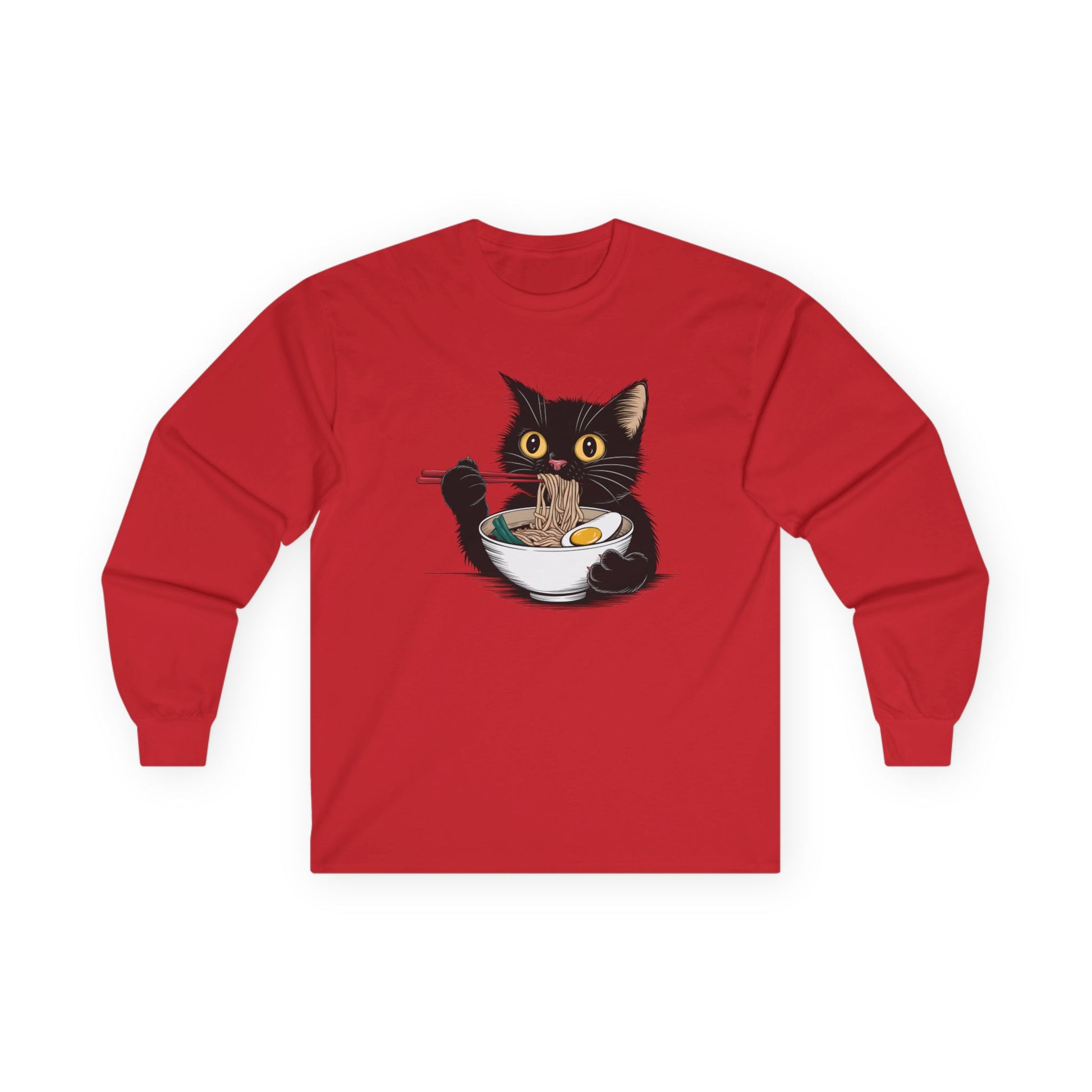 Ramen Lover Black Cat Unisex Ultra Cotton Long Sleeve Tee
