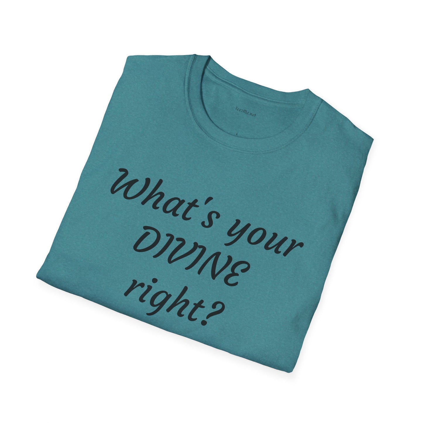 What's your DIVINE right? - Unisex Softstyle T-Shirt 100% Cotton Graphic