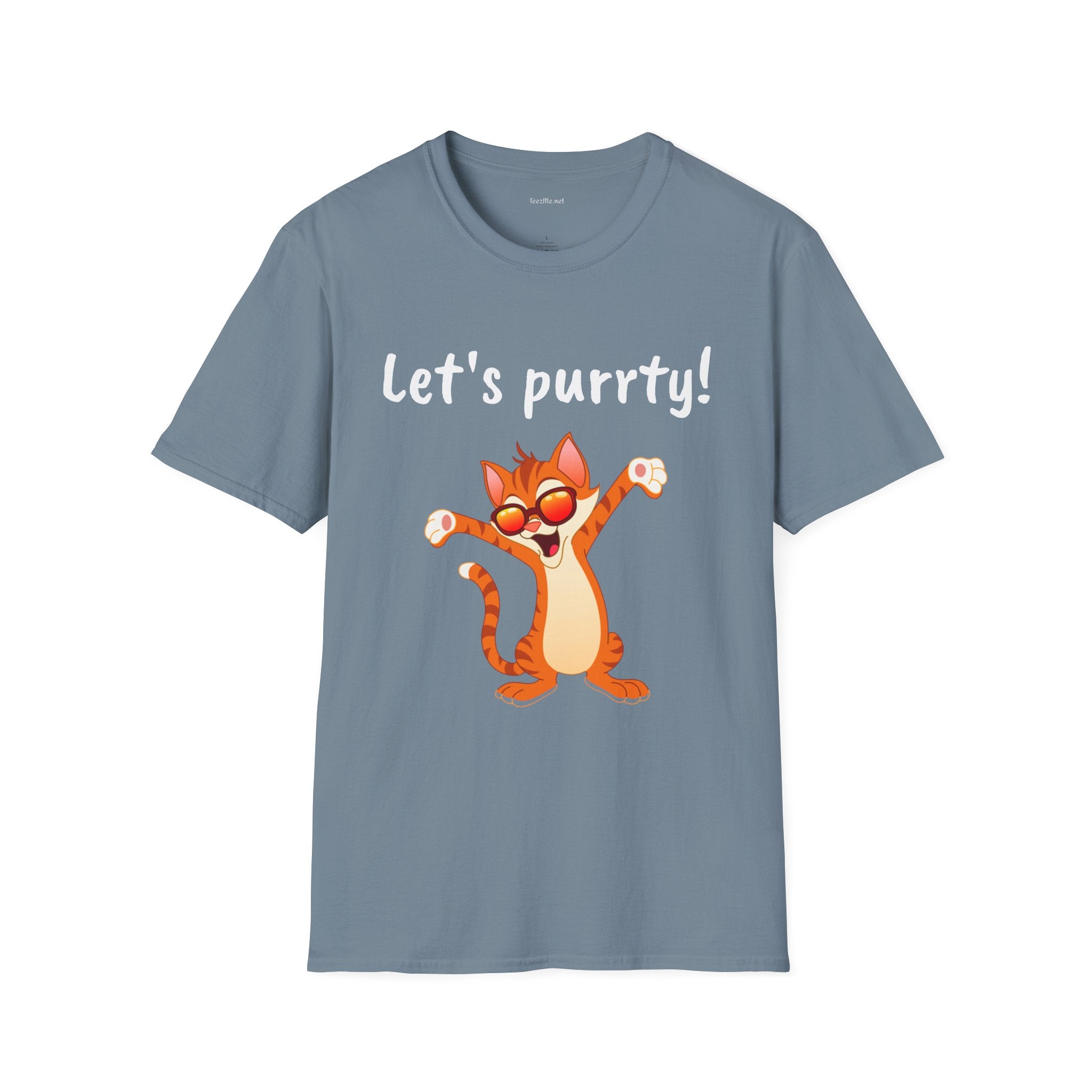 Let's purrty! - Unisex Softstyle T-Shirt 100% Cotton Graphic