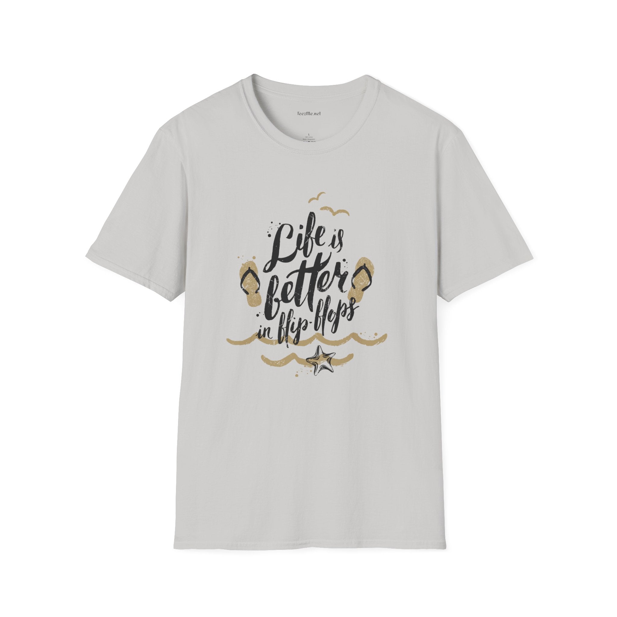 Life is better in Flip Flops - Unisex Softstyle T-Shirt 100% Cotton Graphic