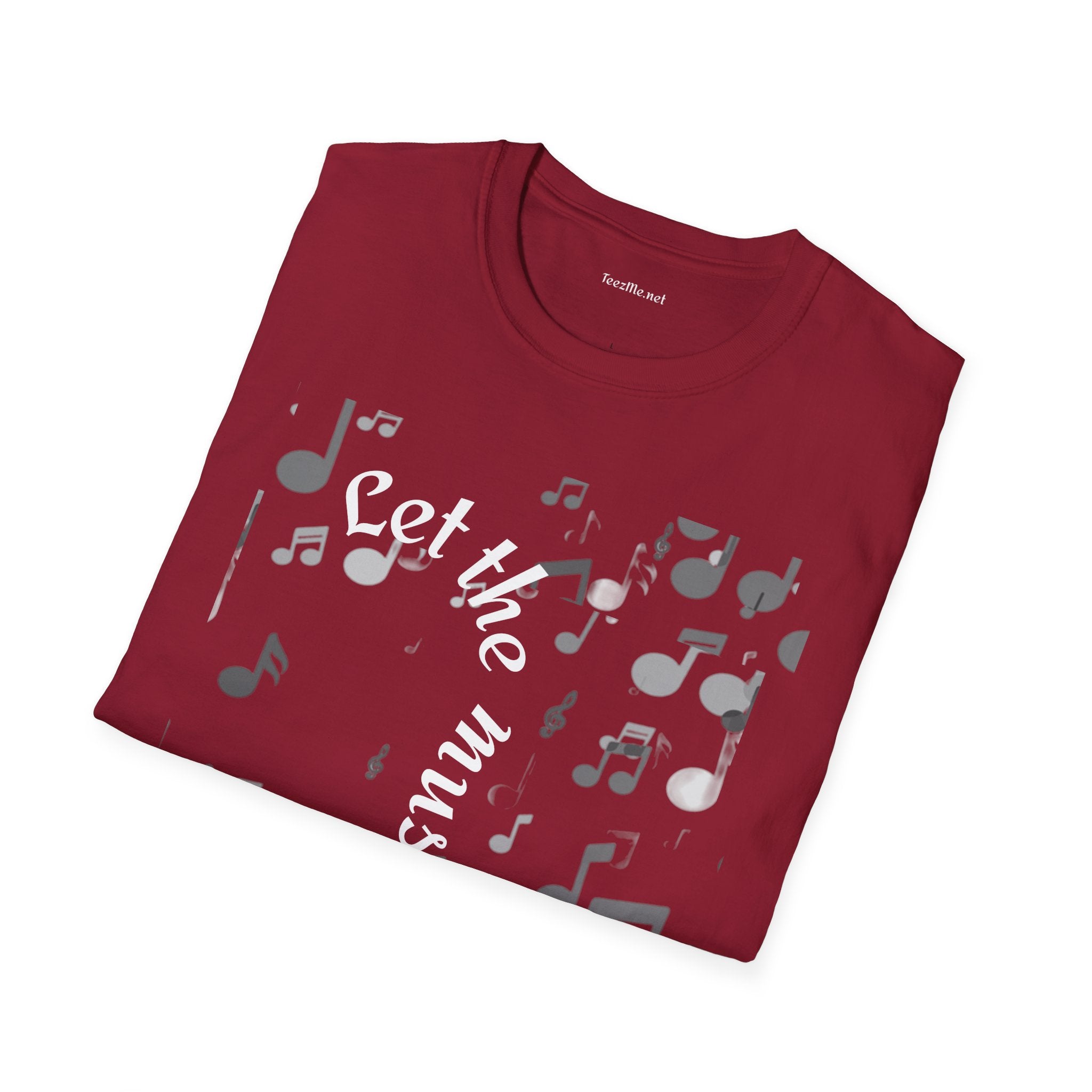 Let the music play - Unisex Sofy-Style Cotton Tee 100% Cotton