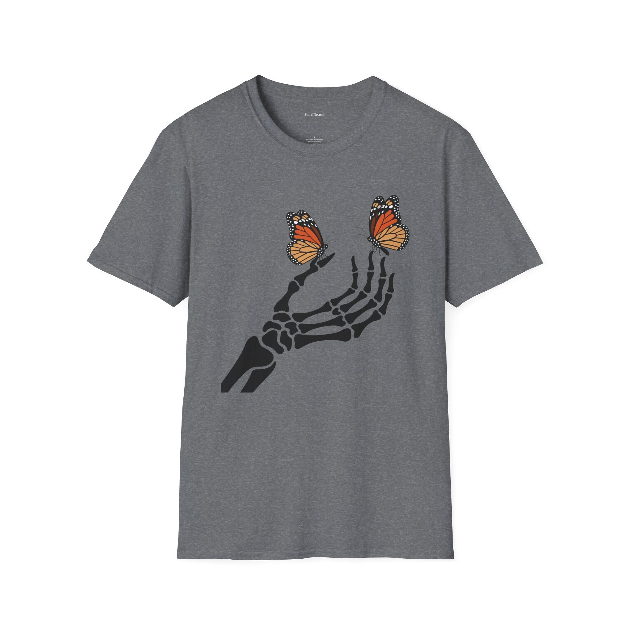 Hand with Butterfly - Unisex Softstyle T-Shirt 100% Cotton Graphic