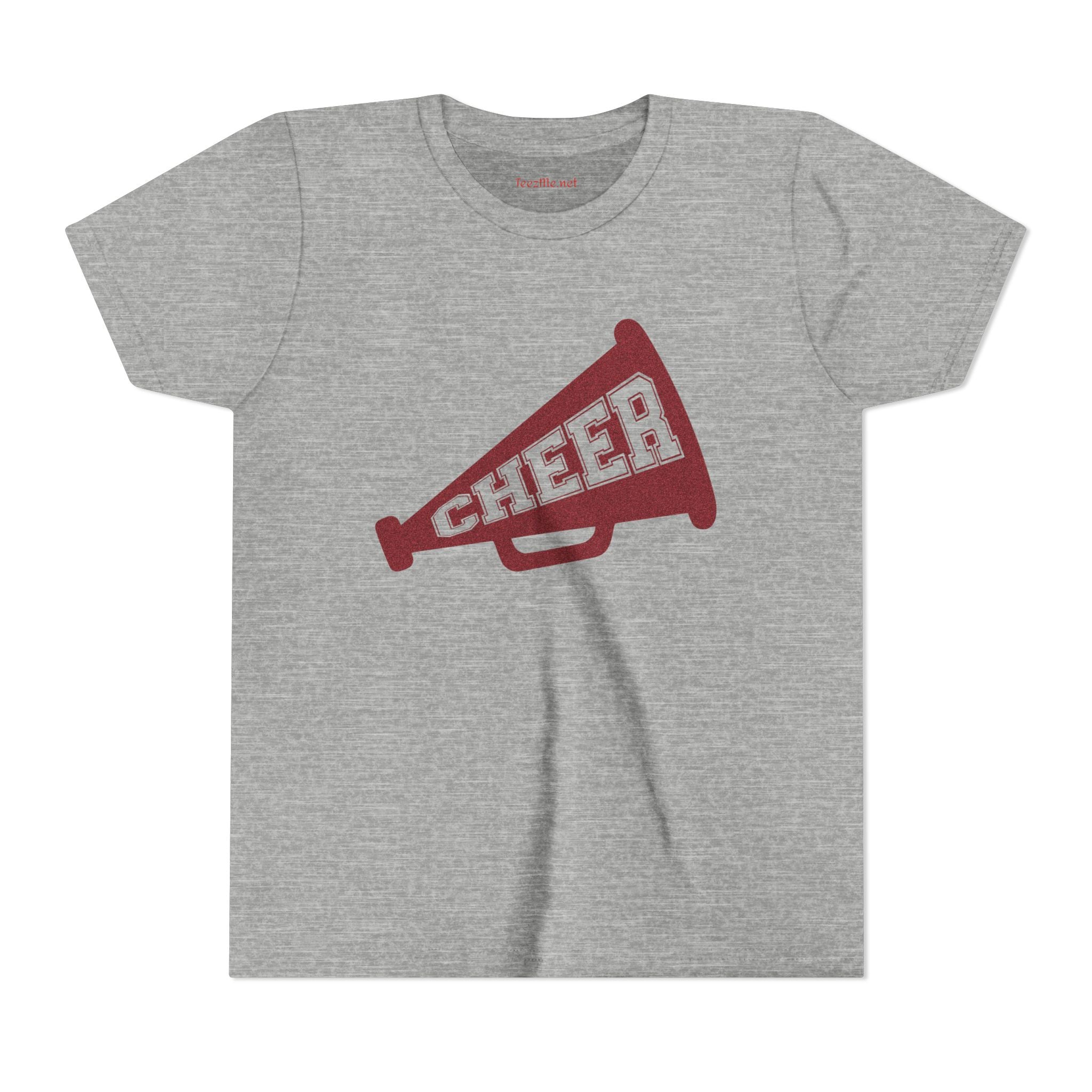 Youth Cheer Megaphone Tee — Kids Cheerleading Shirt