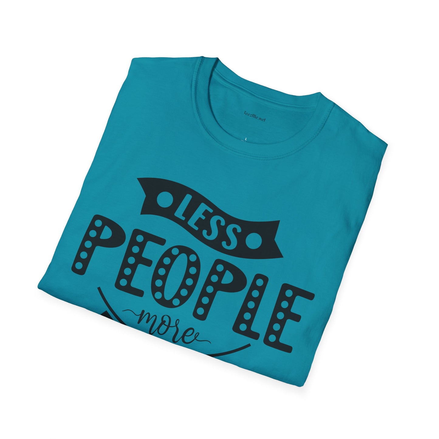 Less people more dogs - Unisex Softstyle T-Shirt 100% Cotton Graphic
