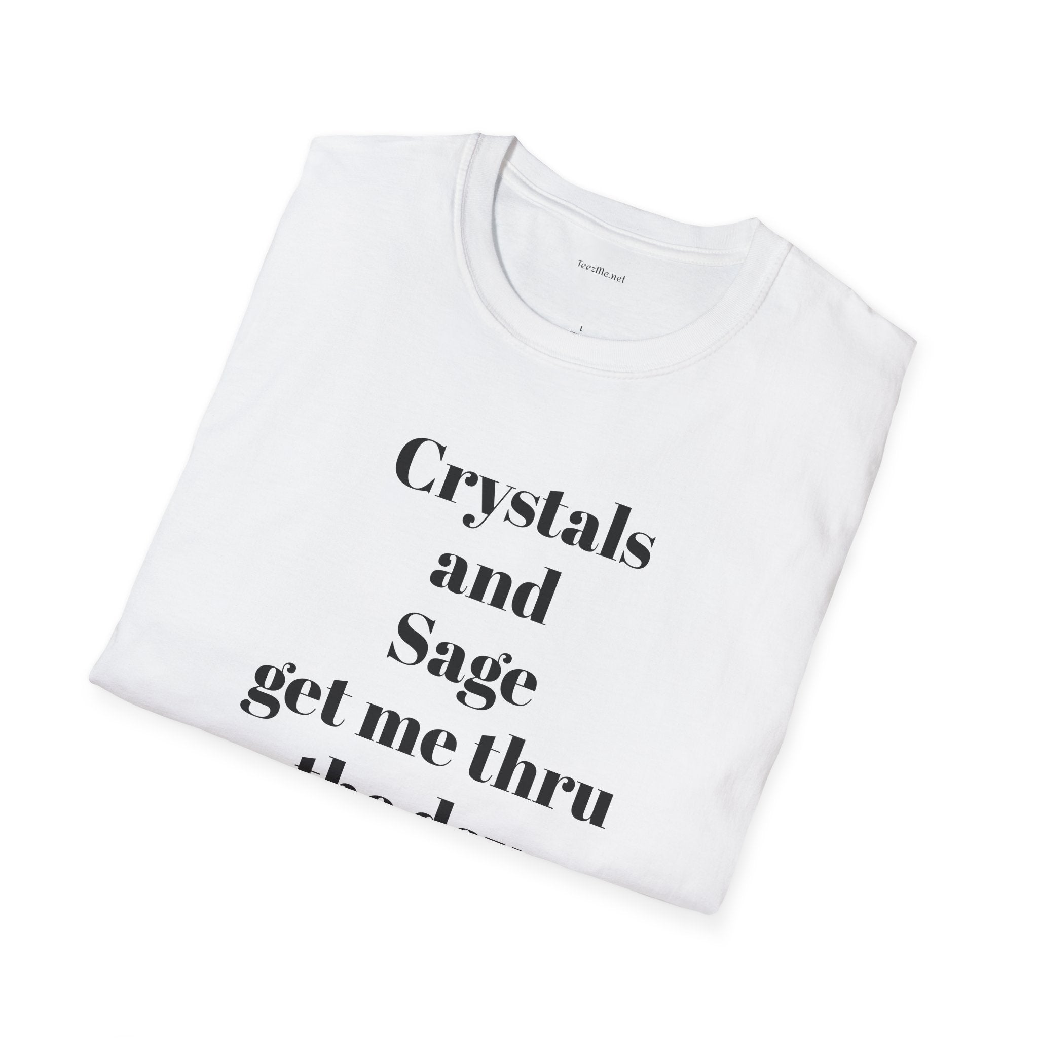 Crystals and Sage - Unisex Softstyle T-Shirt 100% Cotton Graphic