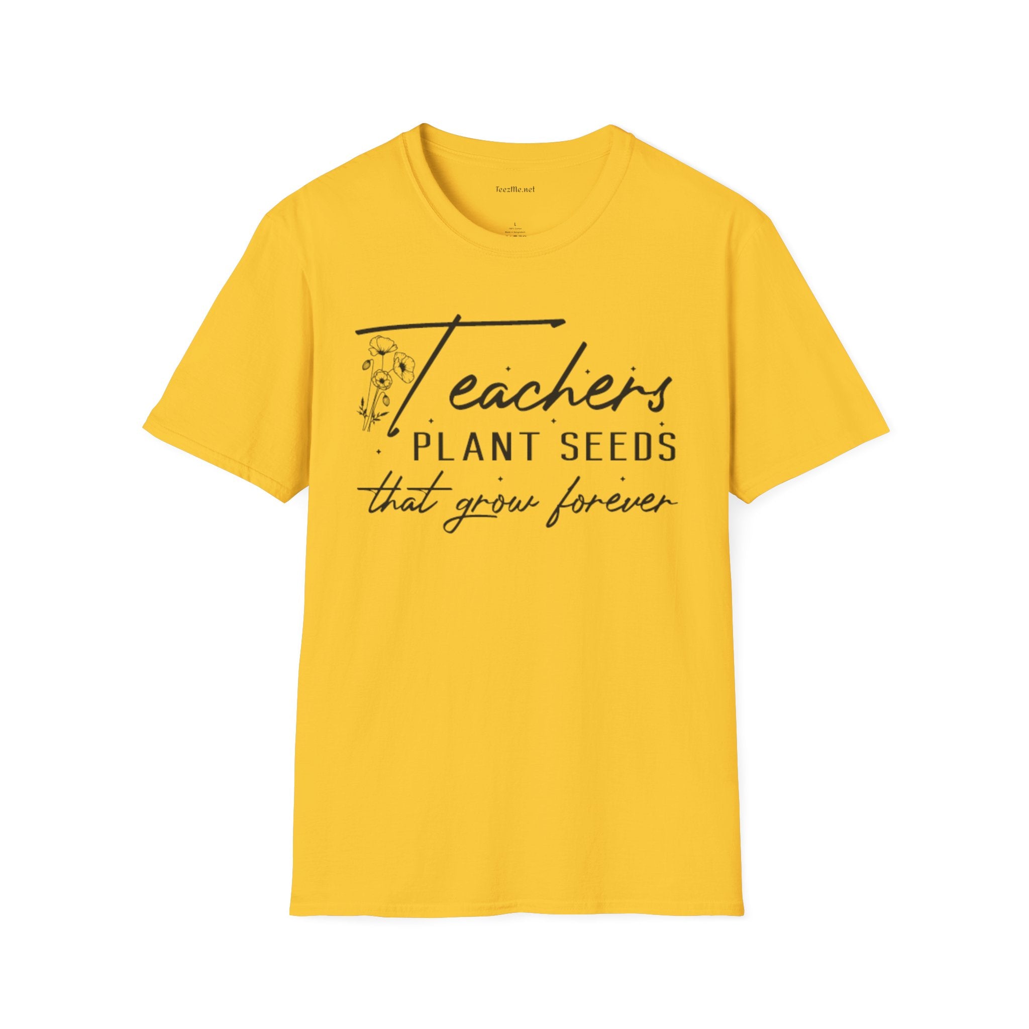Teacher's Plant Seeds Unisex Soft Style T-Shirt 100% Cotton Graphic