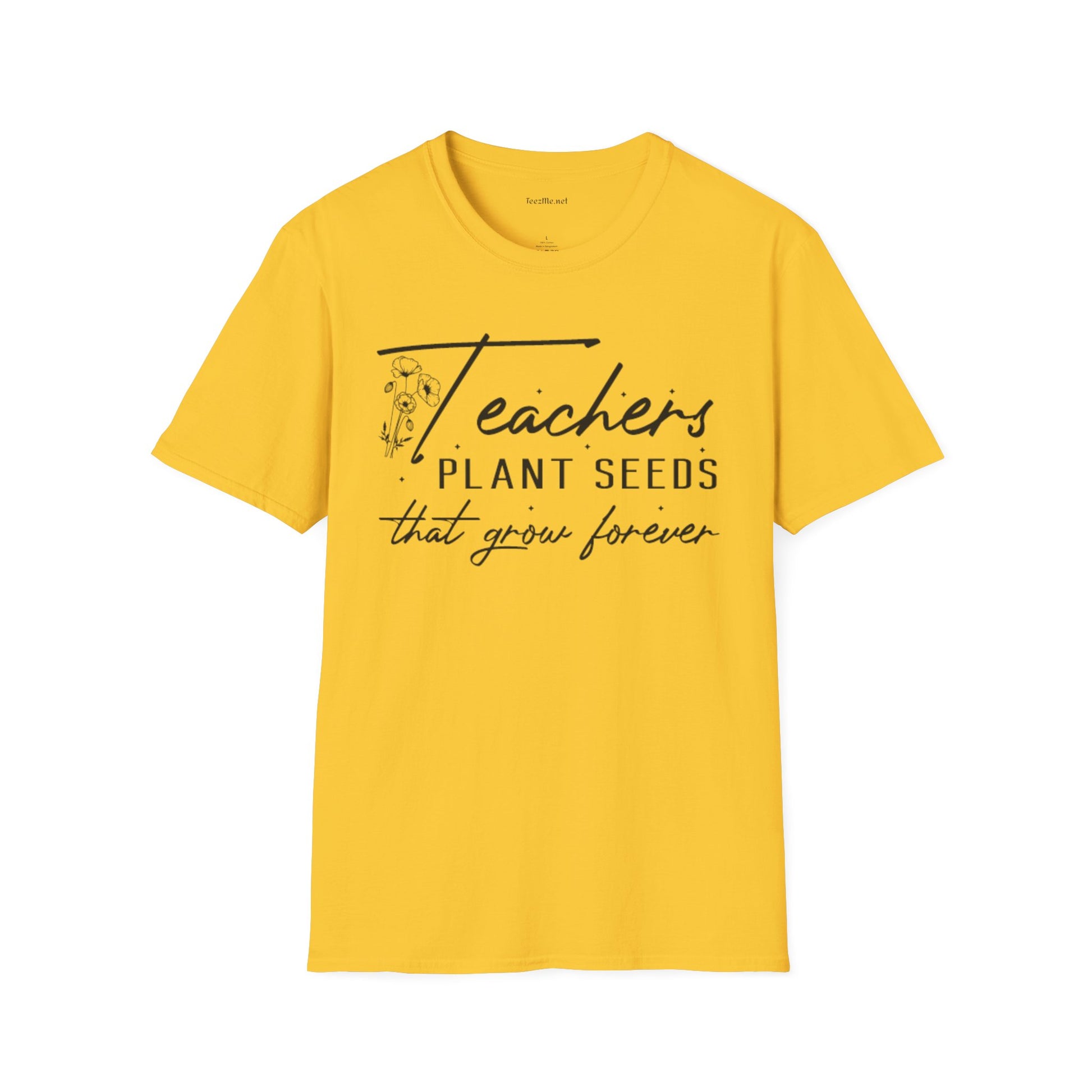 Teacher's Plant Seeds Unisex Soft Style T-Shirt 100% Cotton Graphic