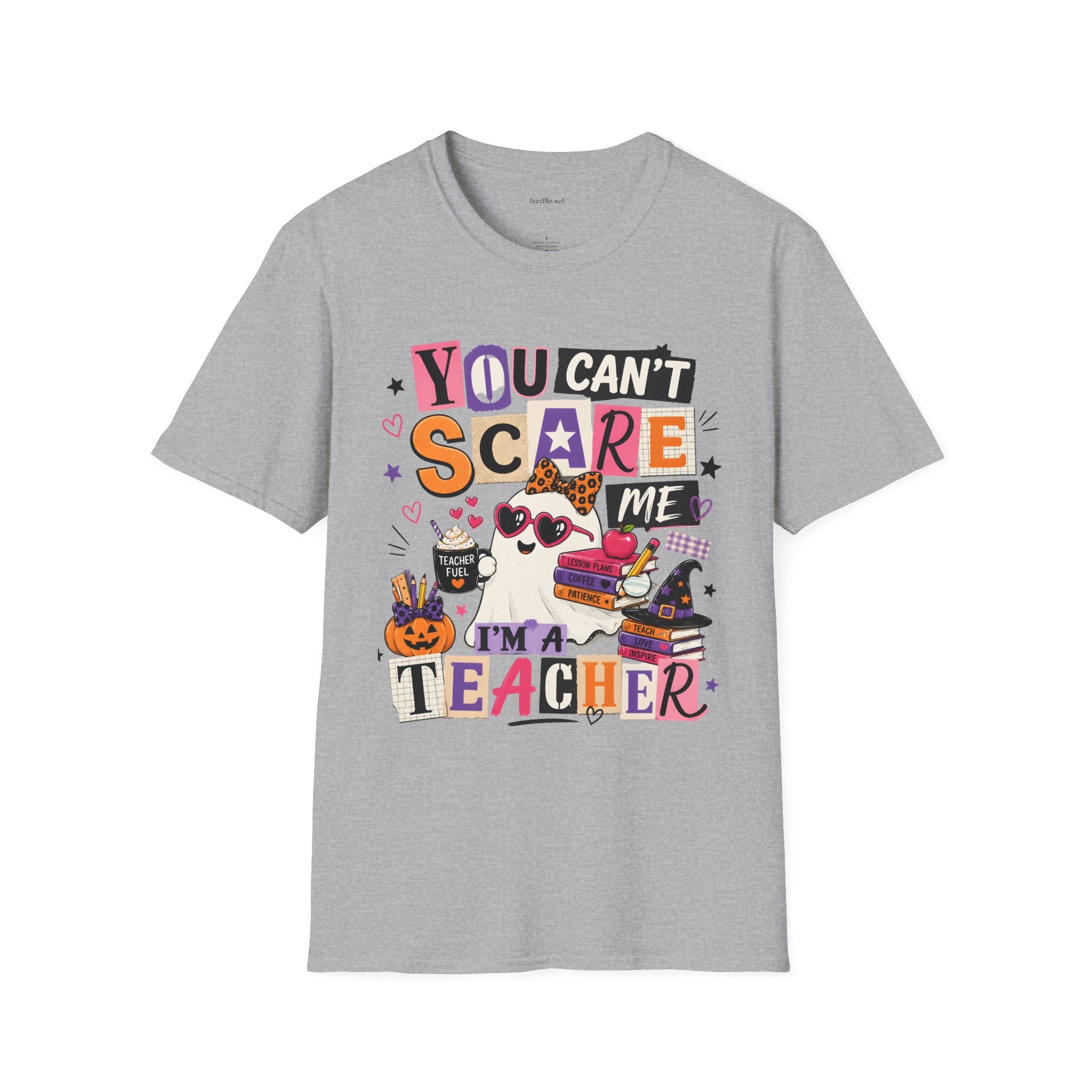 Teacher Halloween T-Shirt - "You Can't Scare Me, I'm a Teacher" Tee
