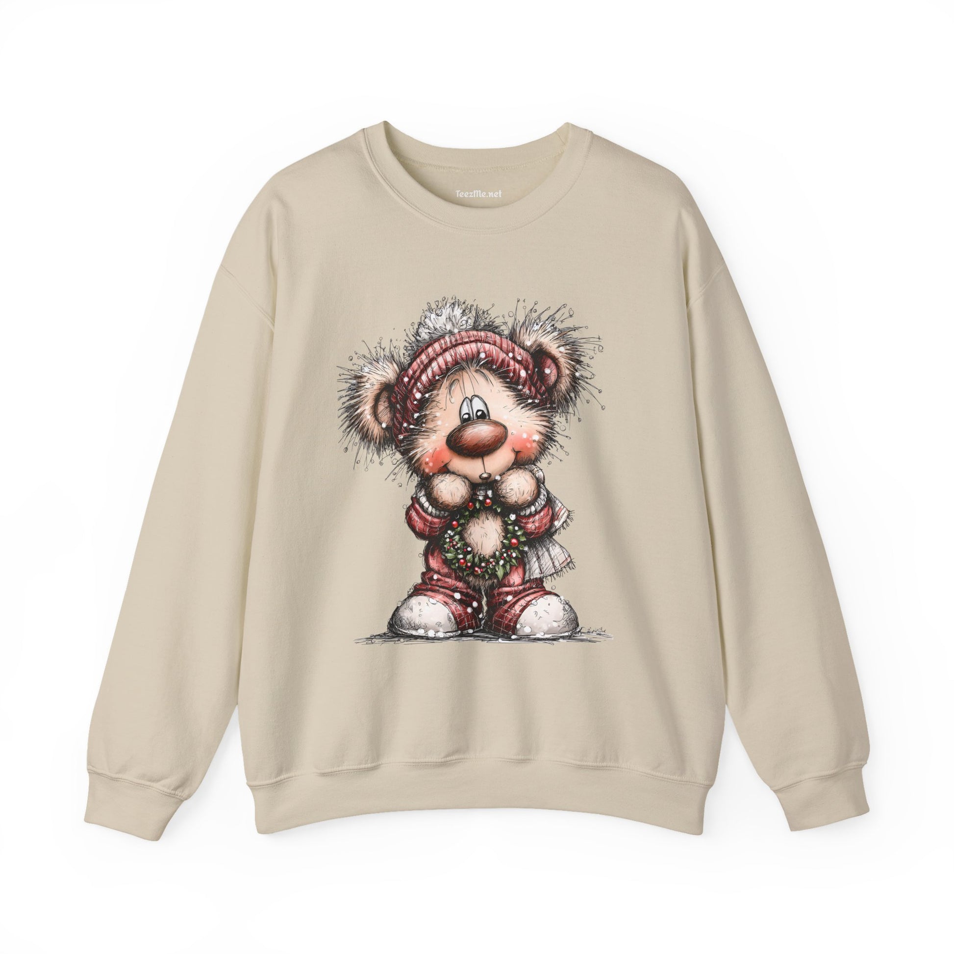 Whimsical Christmas Bear 01 Unisex Heavy Blend™ Crewneck Sweatshirt