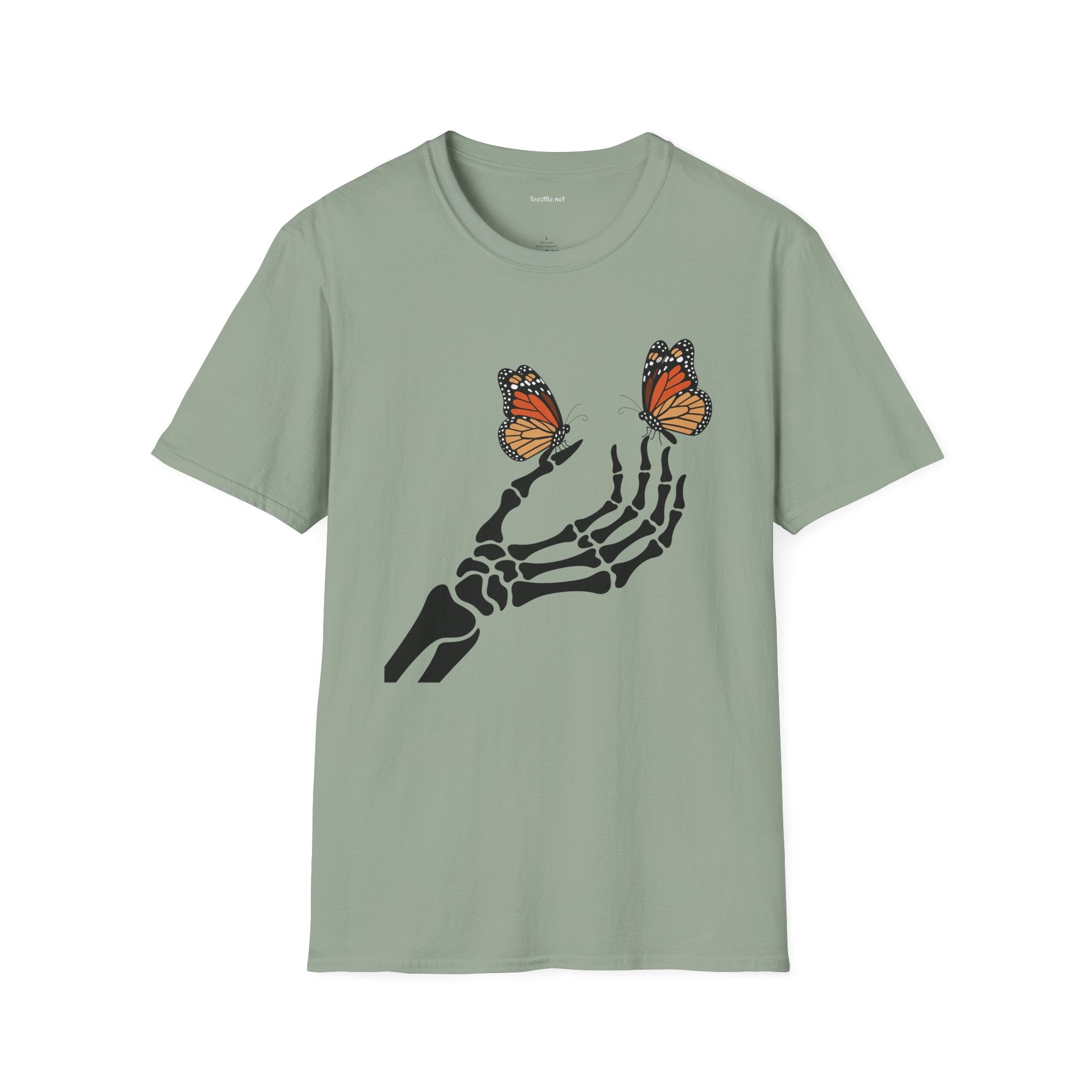Hand with Butterfly - Unisex Softstyle T-Shirt 100% Cotton Graphic
