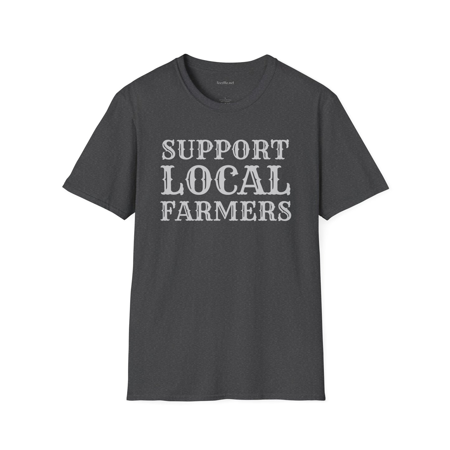 Support Local Farmers 02 Unisex Softstyle T-Shirt 100% Cotton