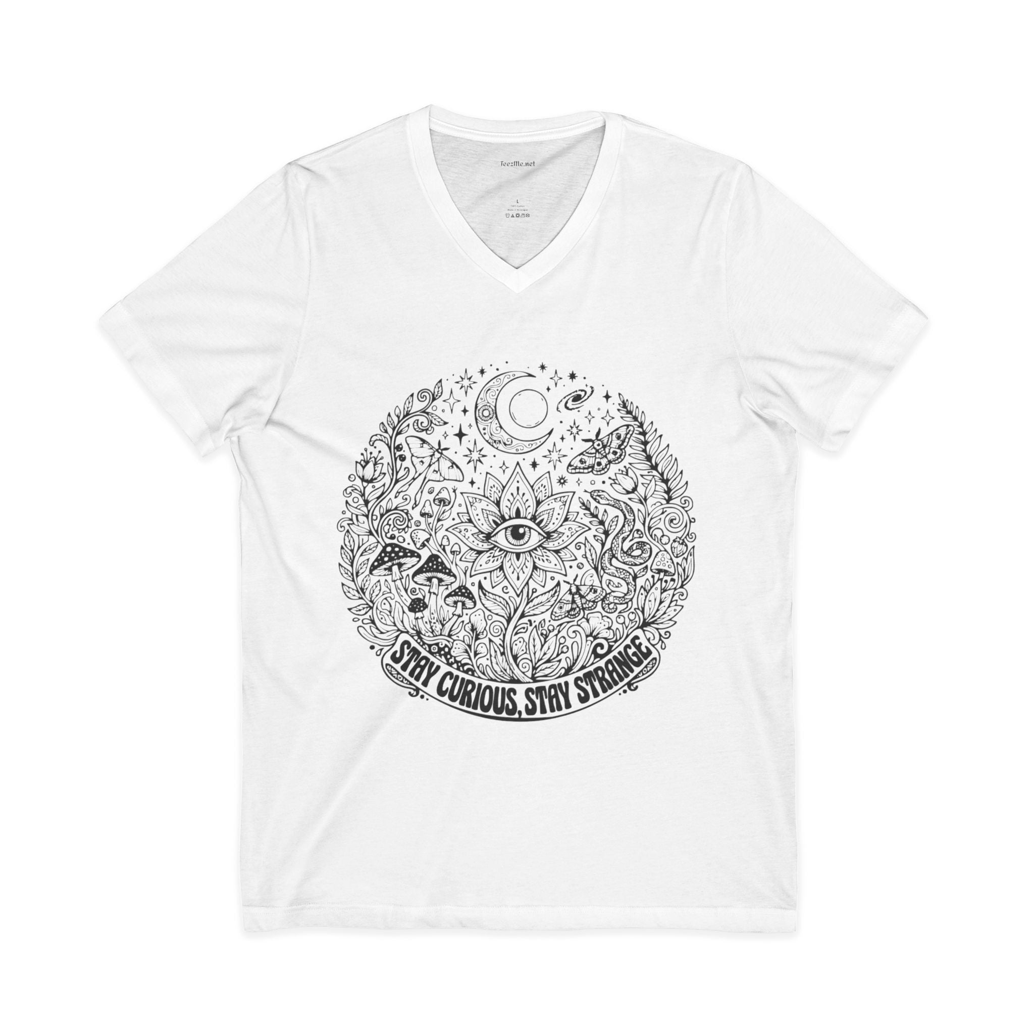 Stay Curious Stay Strong V-Neck Tee