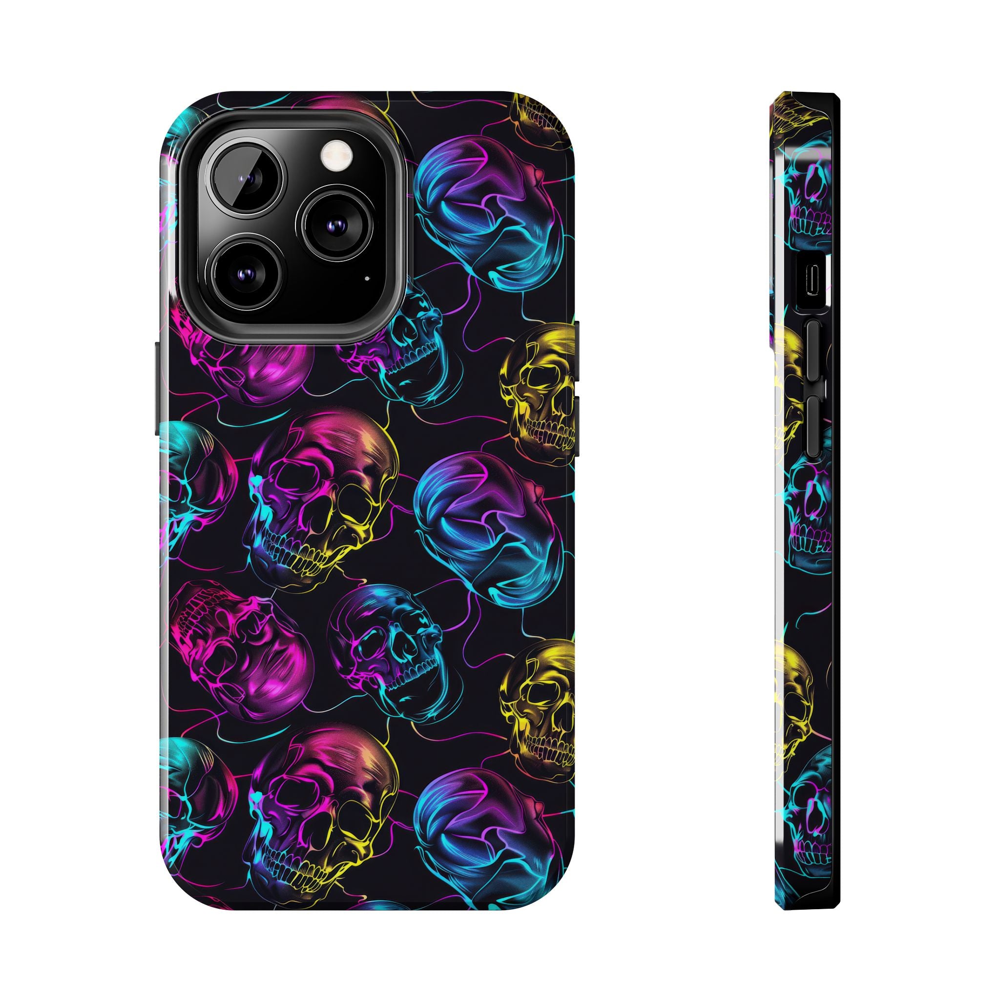 Neon Skull Cell Phone Case Tough Phone Cases