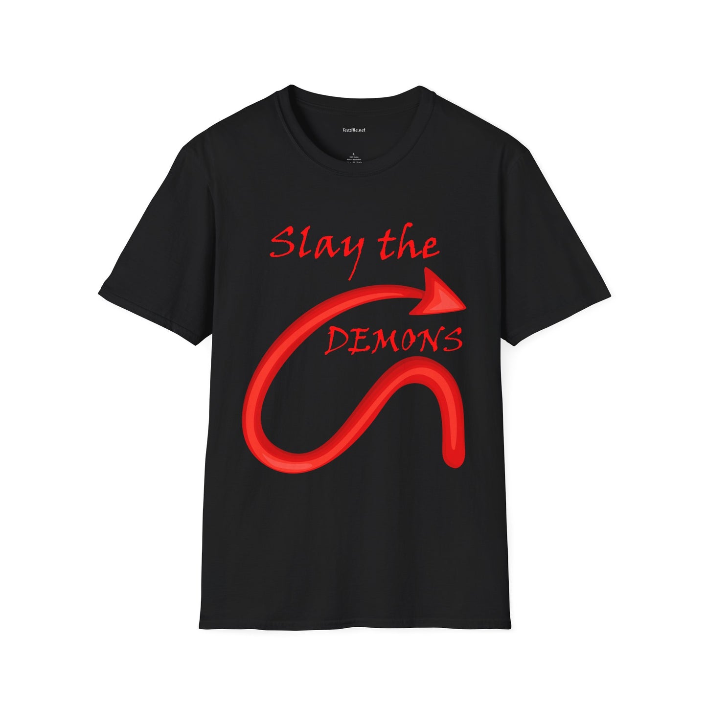 Slay the DEMONS - Unisex Softstyle T-Shirt 100% Cotton Graphic