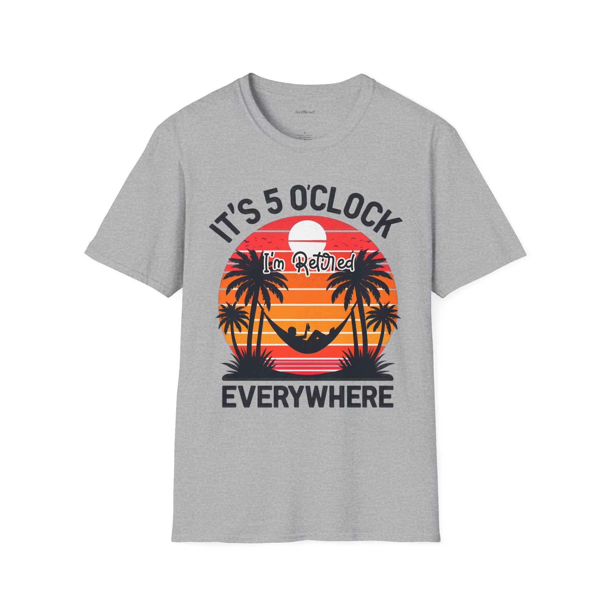 Retired - It's 5 - Unisex Softstyle T-Shirt 100% Cotton Graphic
