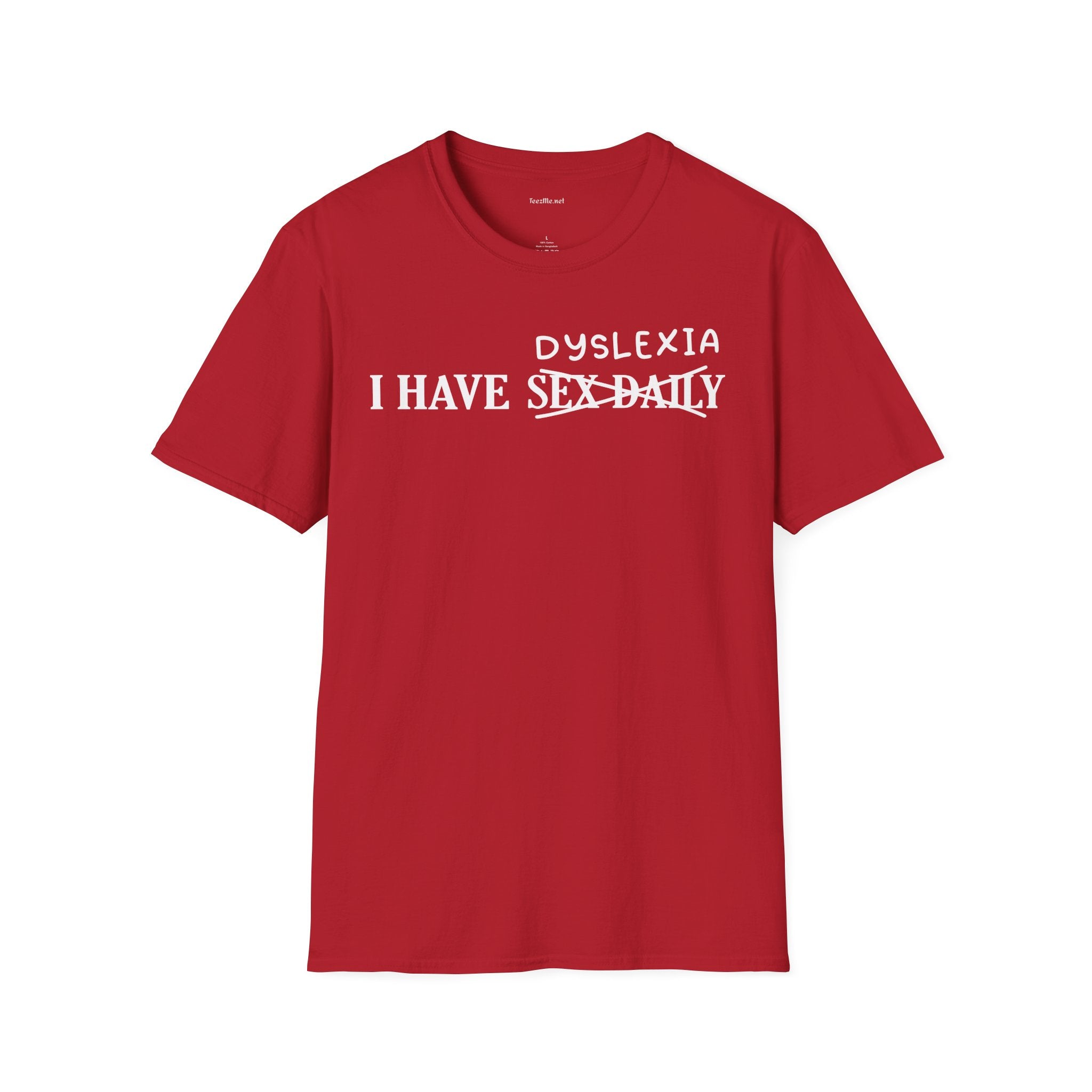 Dyslexia Unisex Softstyle T-Shirt 100% Cotton Graphic