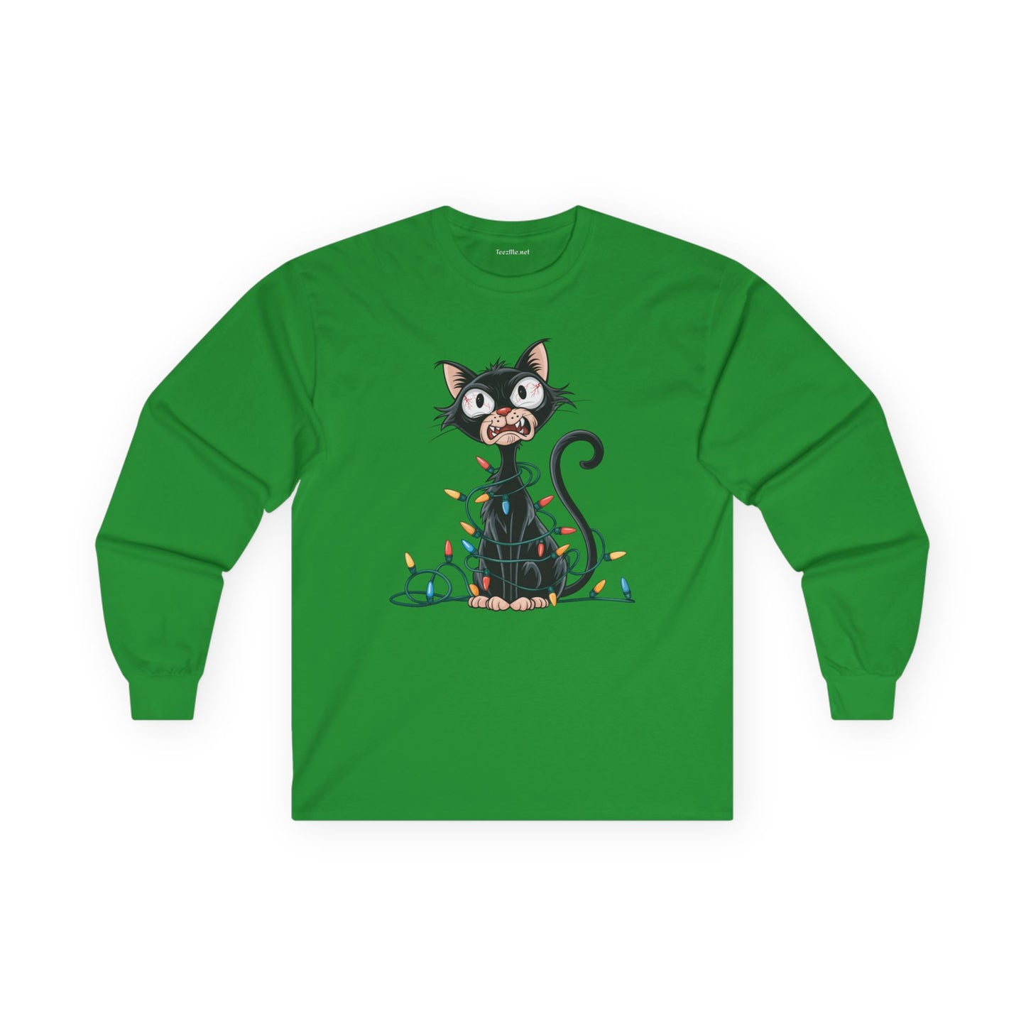 Entangled Christmas Cat Unisex Ultra Cotton Long Sleeve Tee