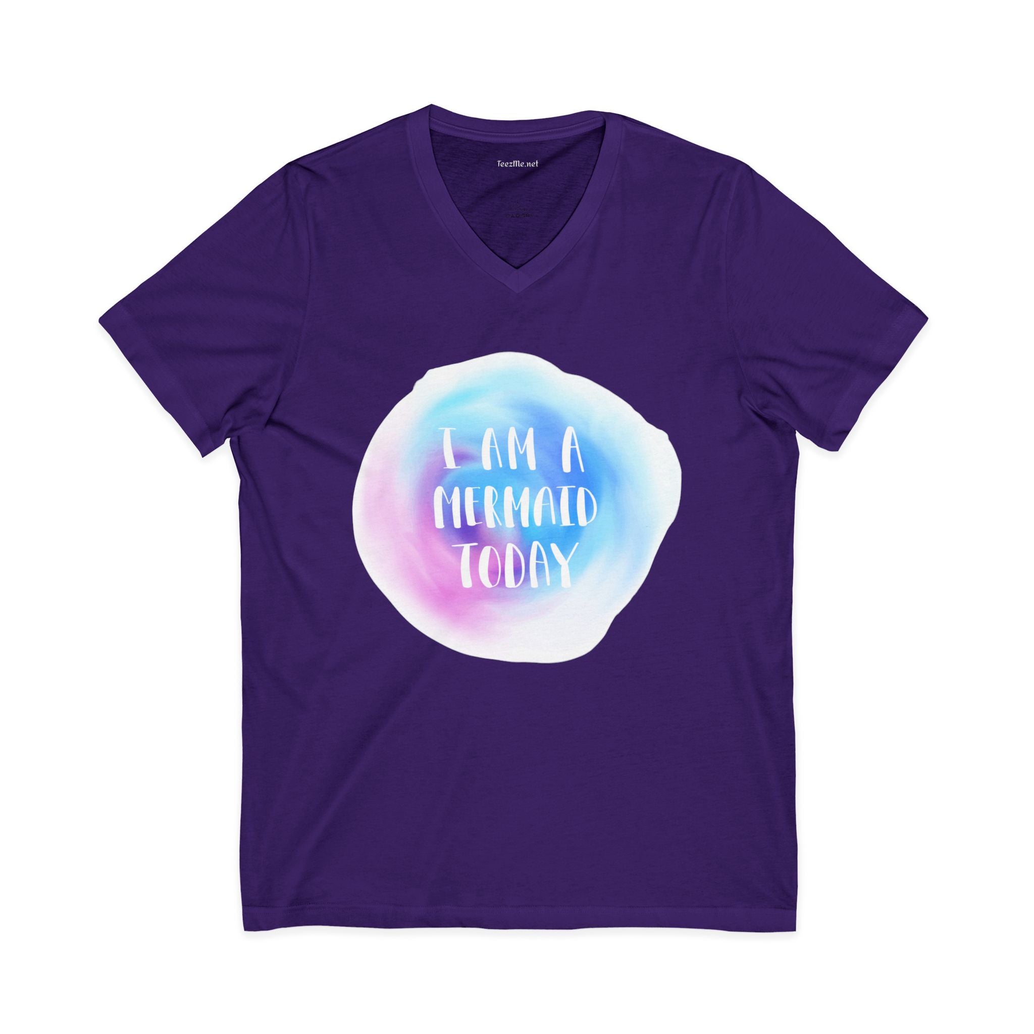 I am a mermaid today - Unisex Jersey Short Sleeve V-Neck Tee